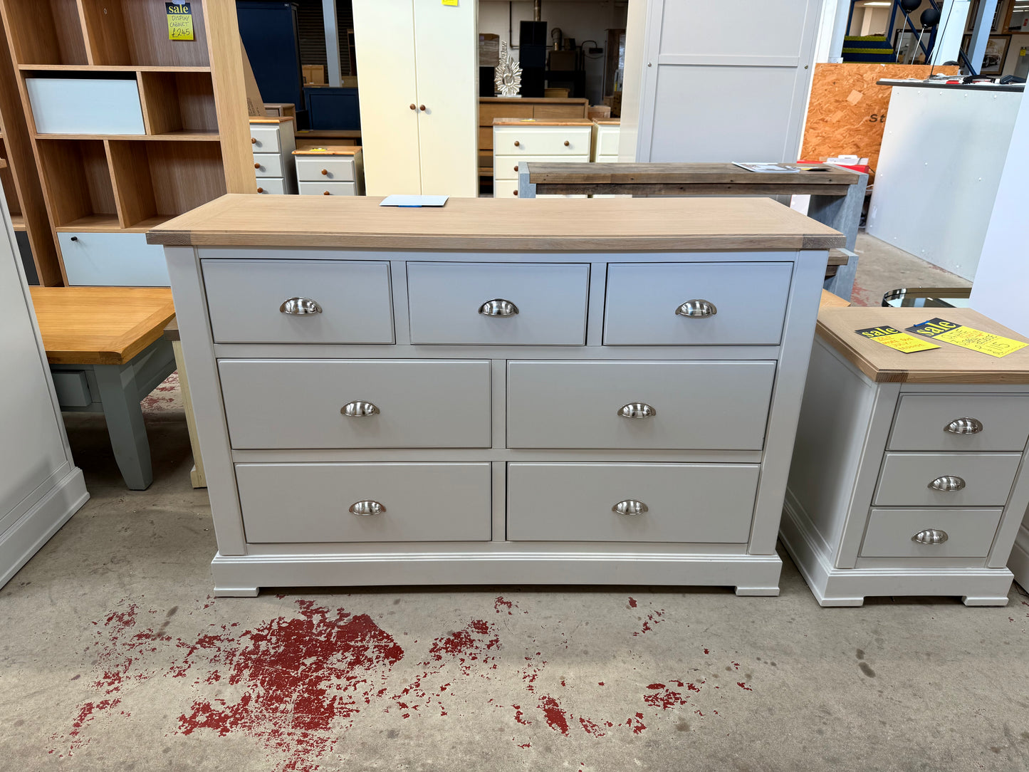 Olive 7-Drawer Long Chest