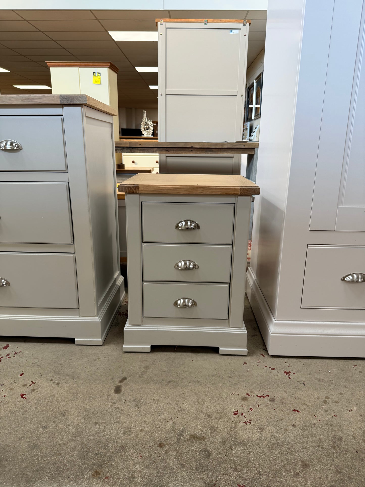 Olive 3-Drawer Bedside Table