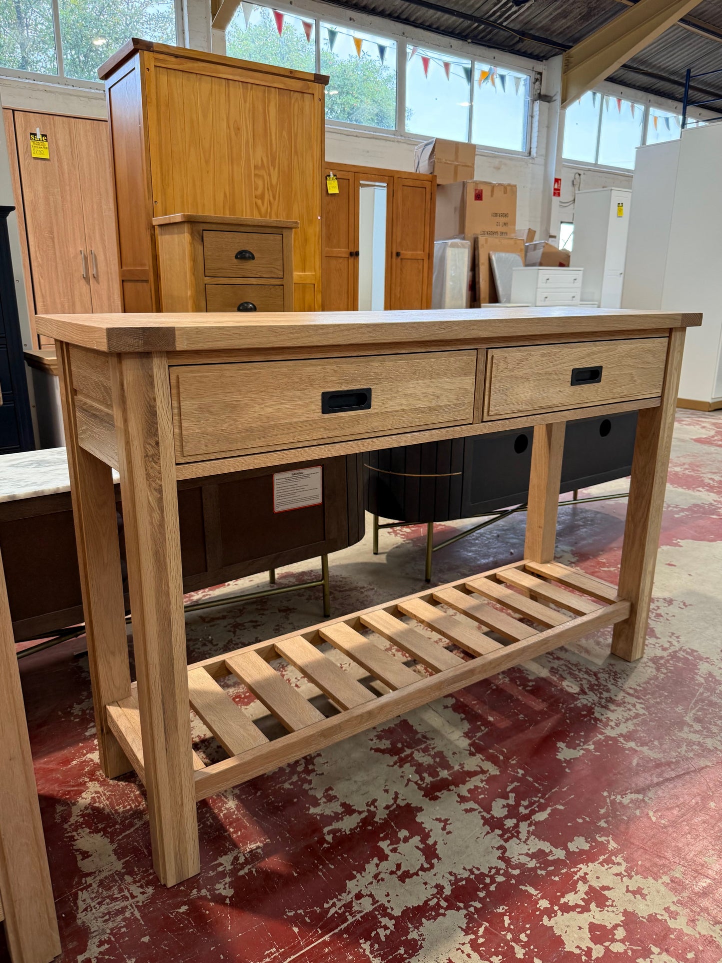 Albany Oak Console Table