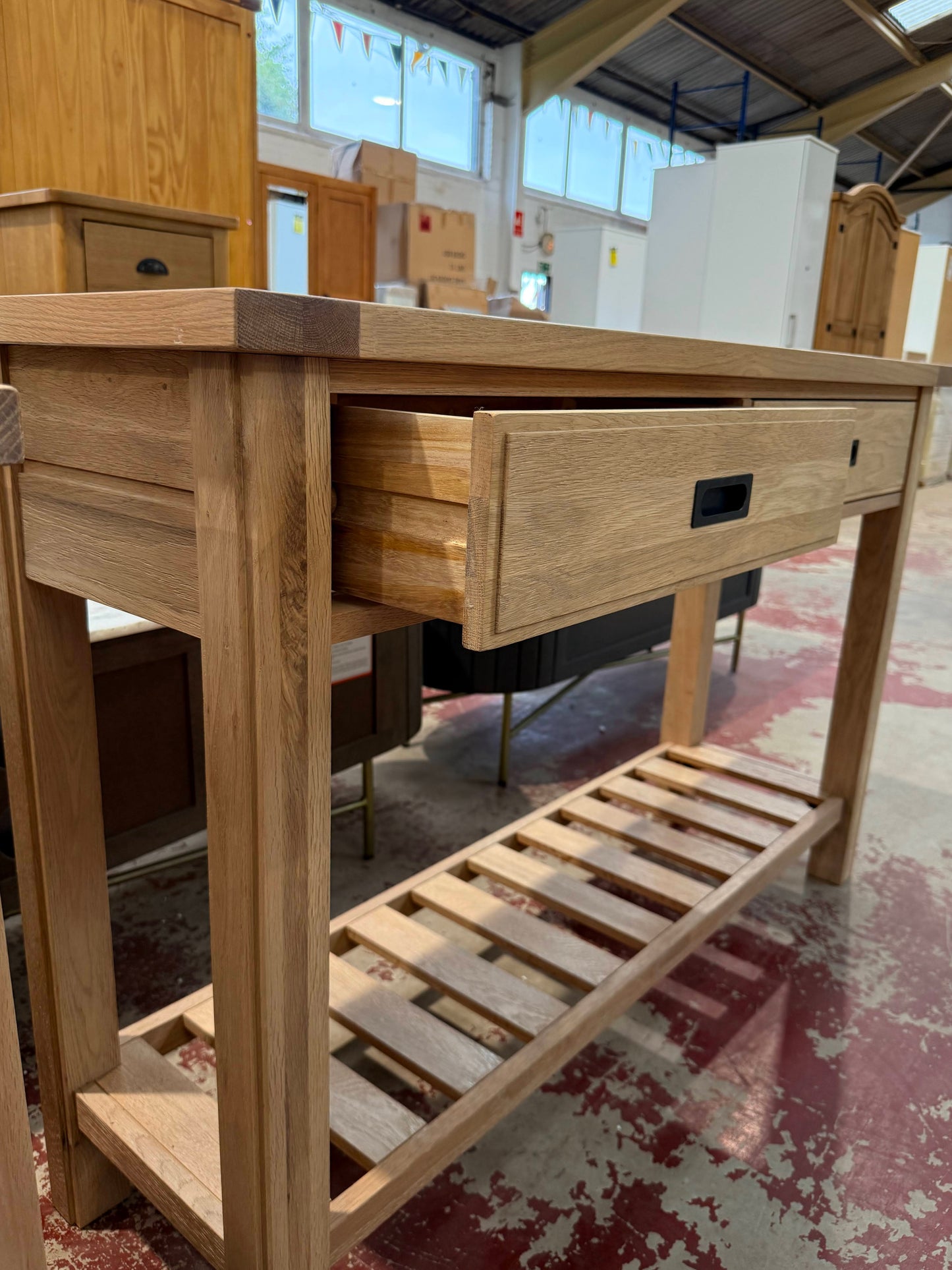 Albany Oak Console Table