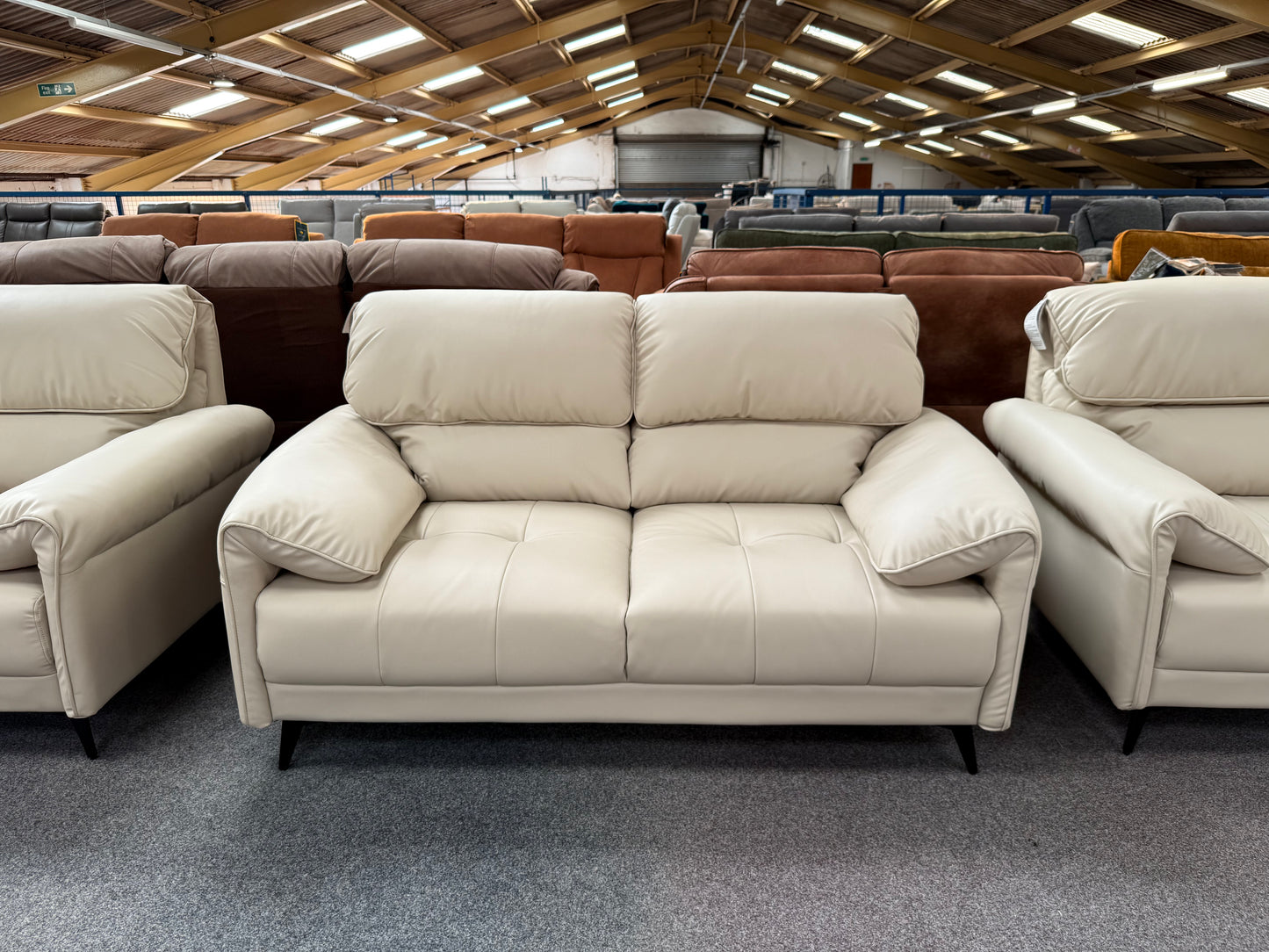 Cream Leather Air Sofas (Multiple Options)