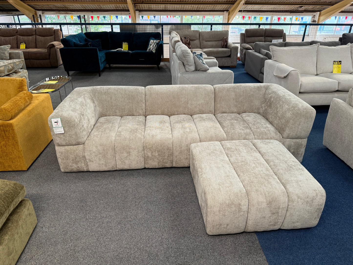 Light Beige Modular Corner Sofa