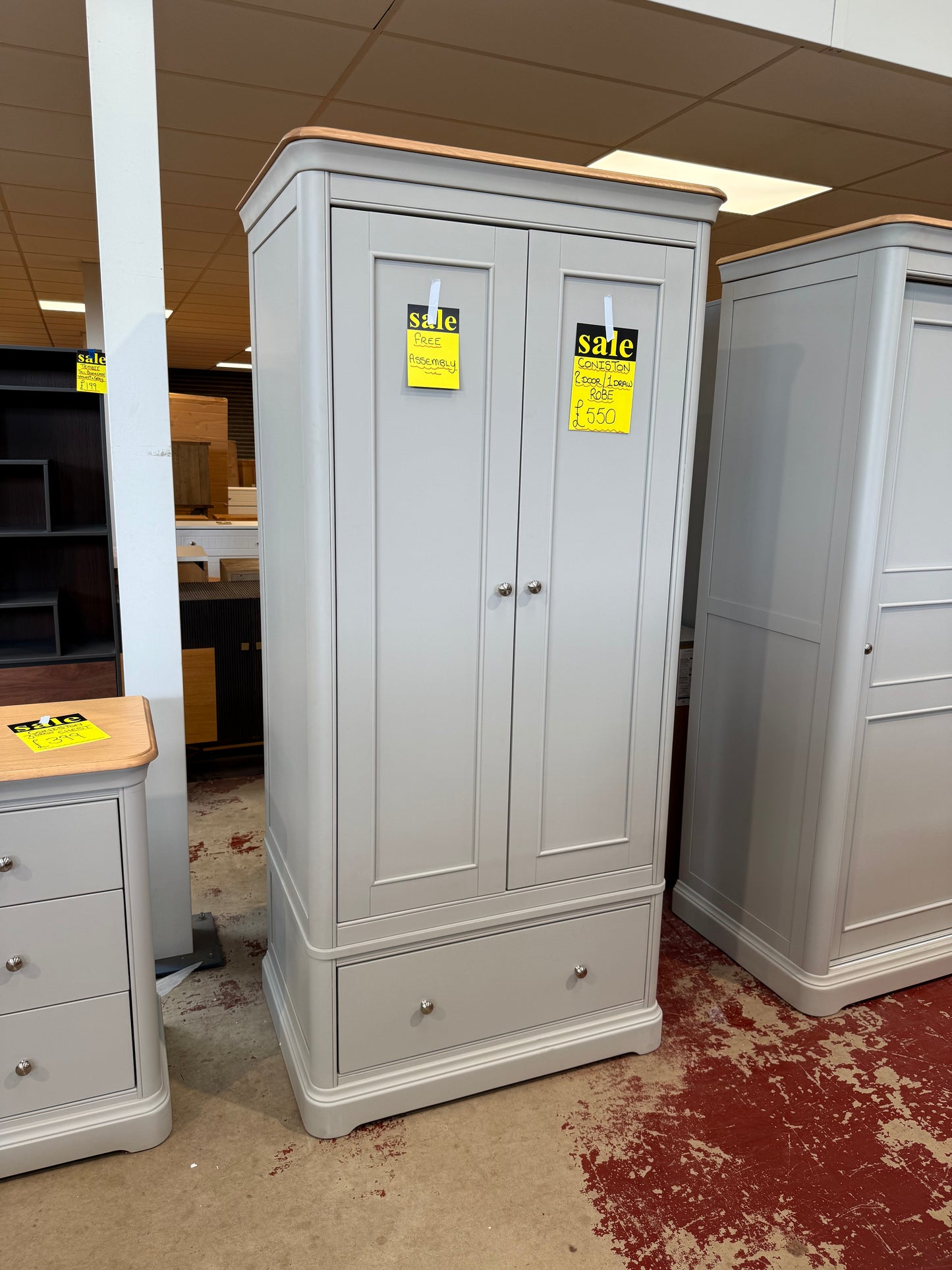 Coniston 2-Door + Drawer Wardrobe