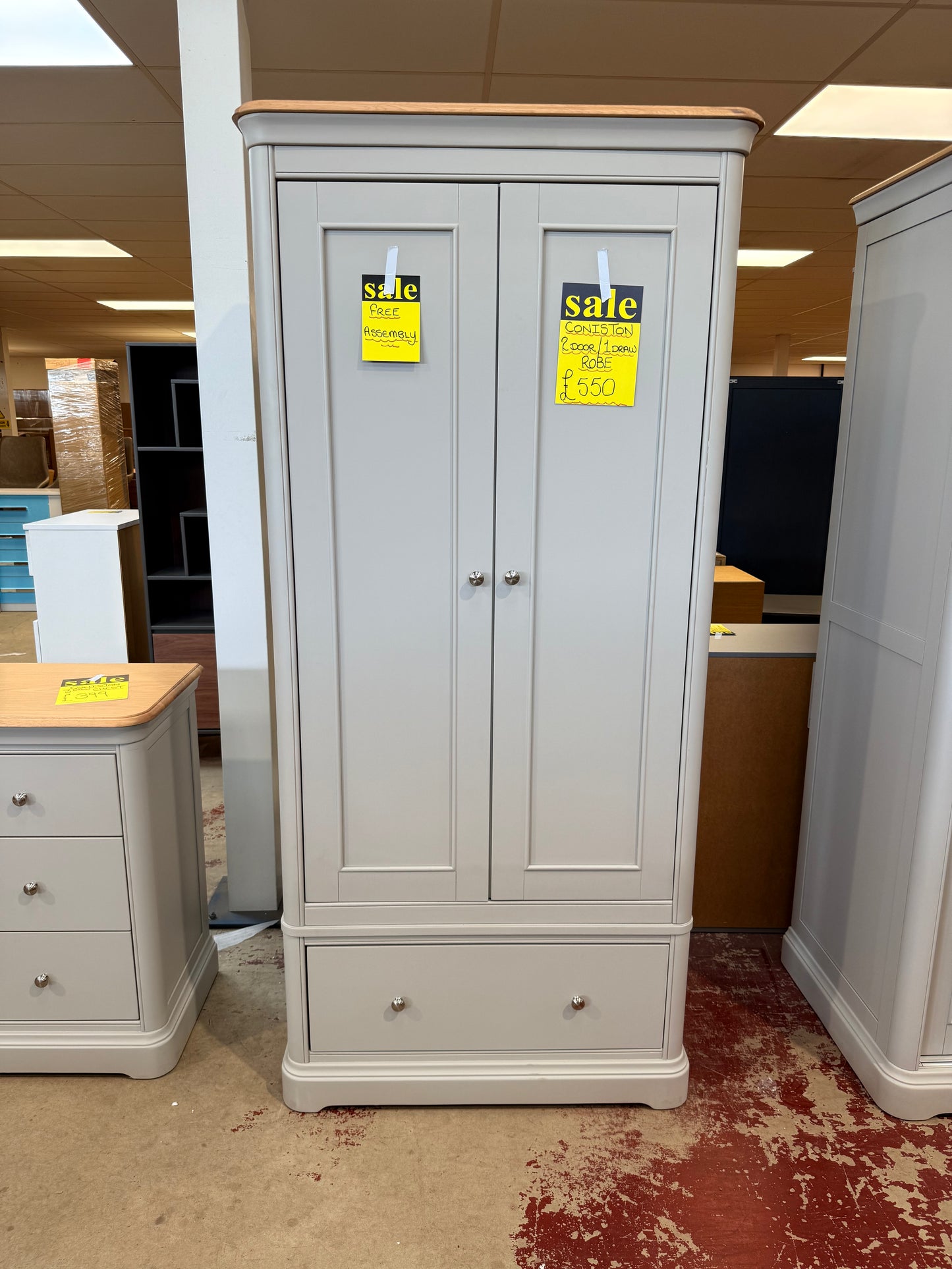 Coniston 2-Door + Drawer Wardrobe