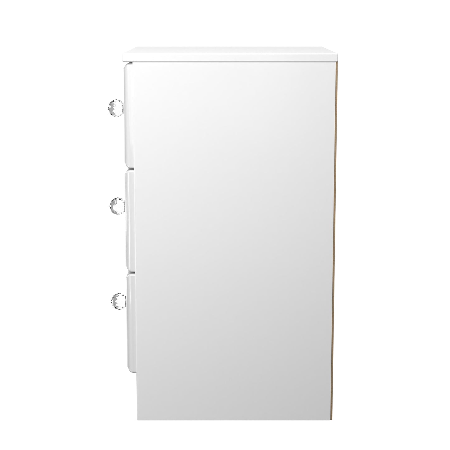 Lisbon White Gloss 3 Drawer Bedside Cabinet Sheffield Discount Furniture