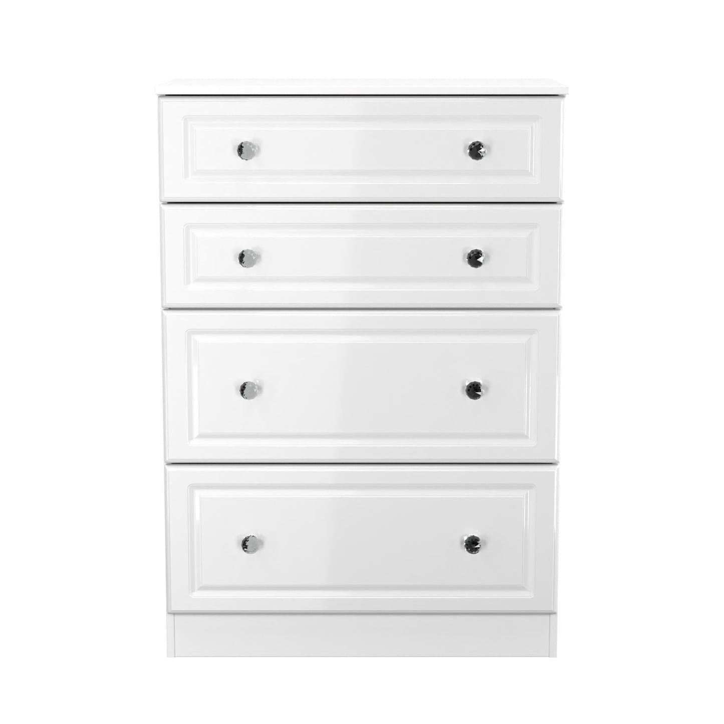 Lisbon White Gloss 4 Drawer Deep Chest Sheffield Discount Furniture