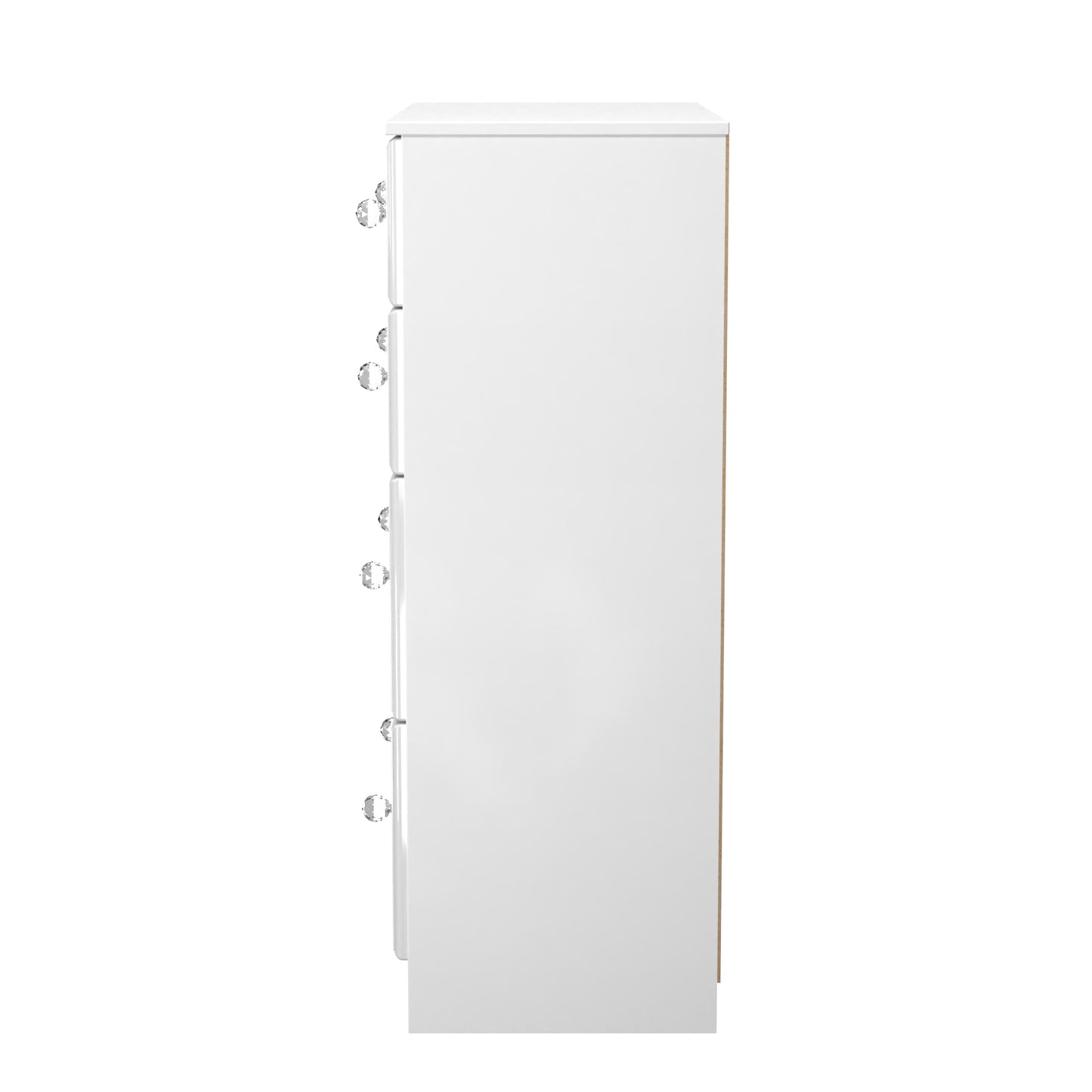Lisbon White Gloss 4 Drawer Deep Chest Sheffield Discount Furniture
