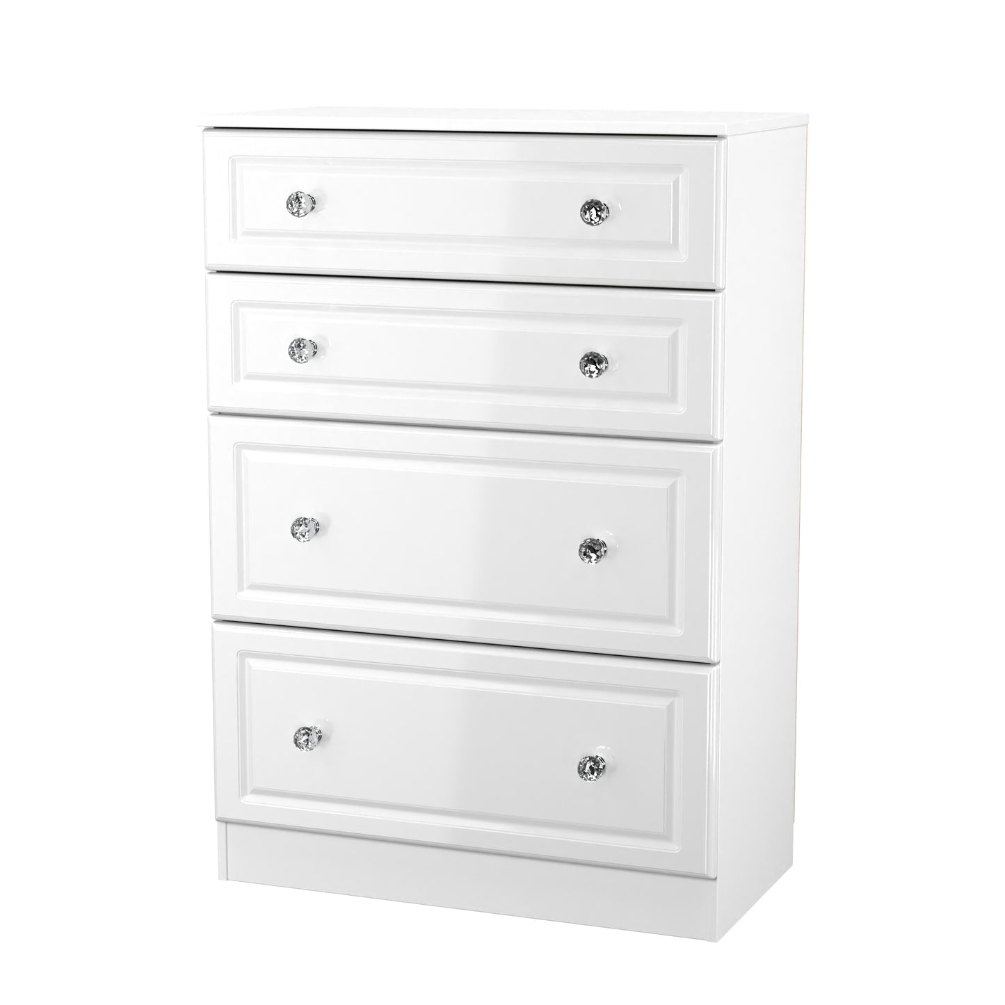 Lisbon White Gloss 4 Drawer Deep Chest Sheffield Discount Furniture