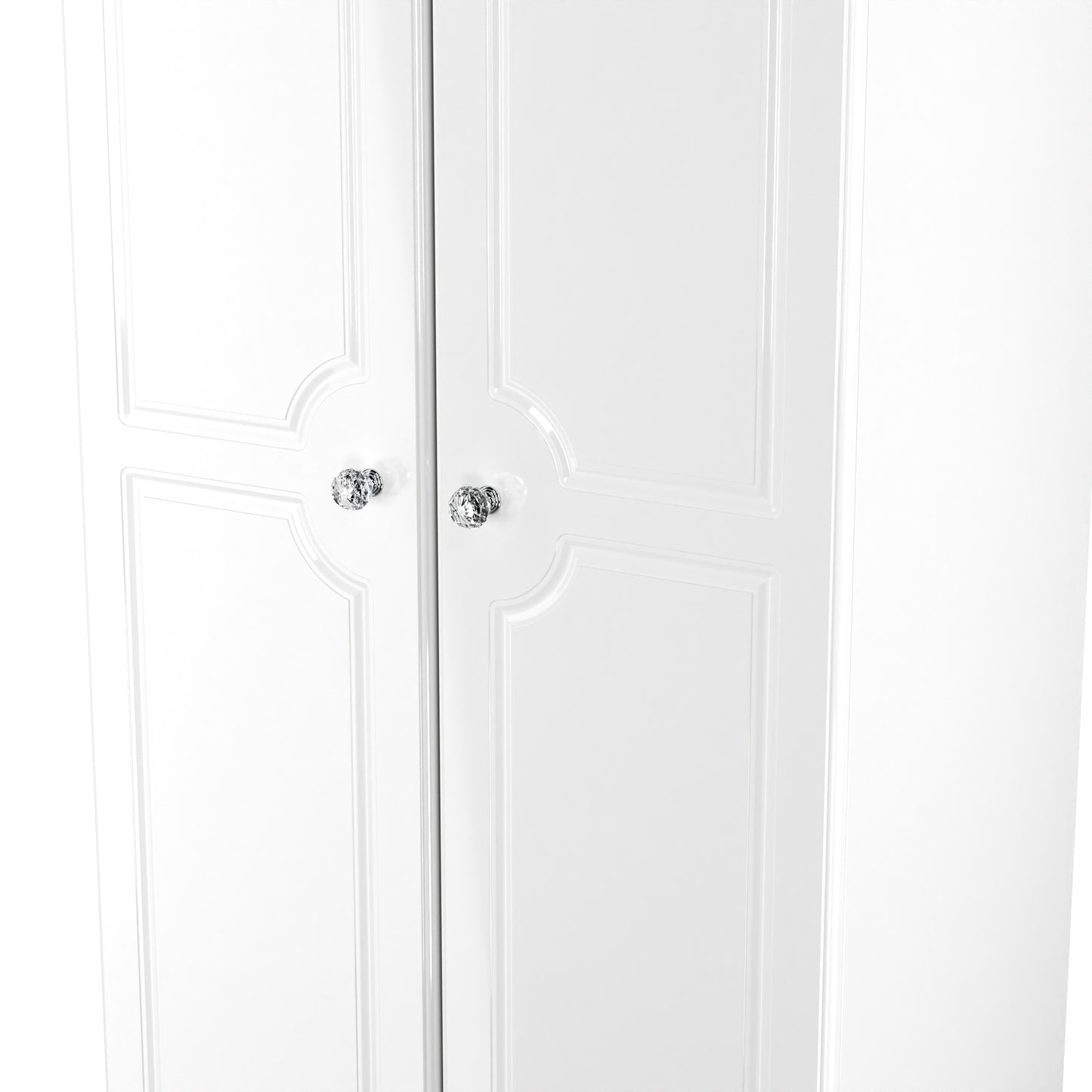 Lisbon White Gloss 2 Door Plain Wardrobe Sheffield Discount Furniture