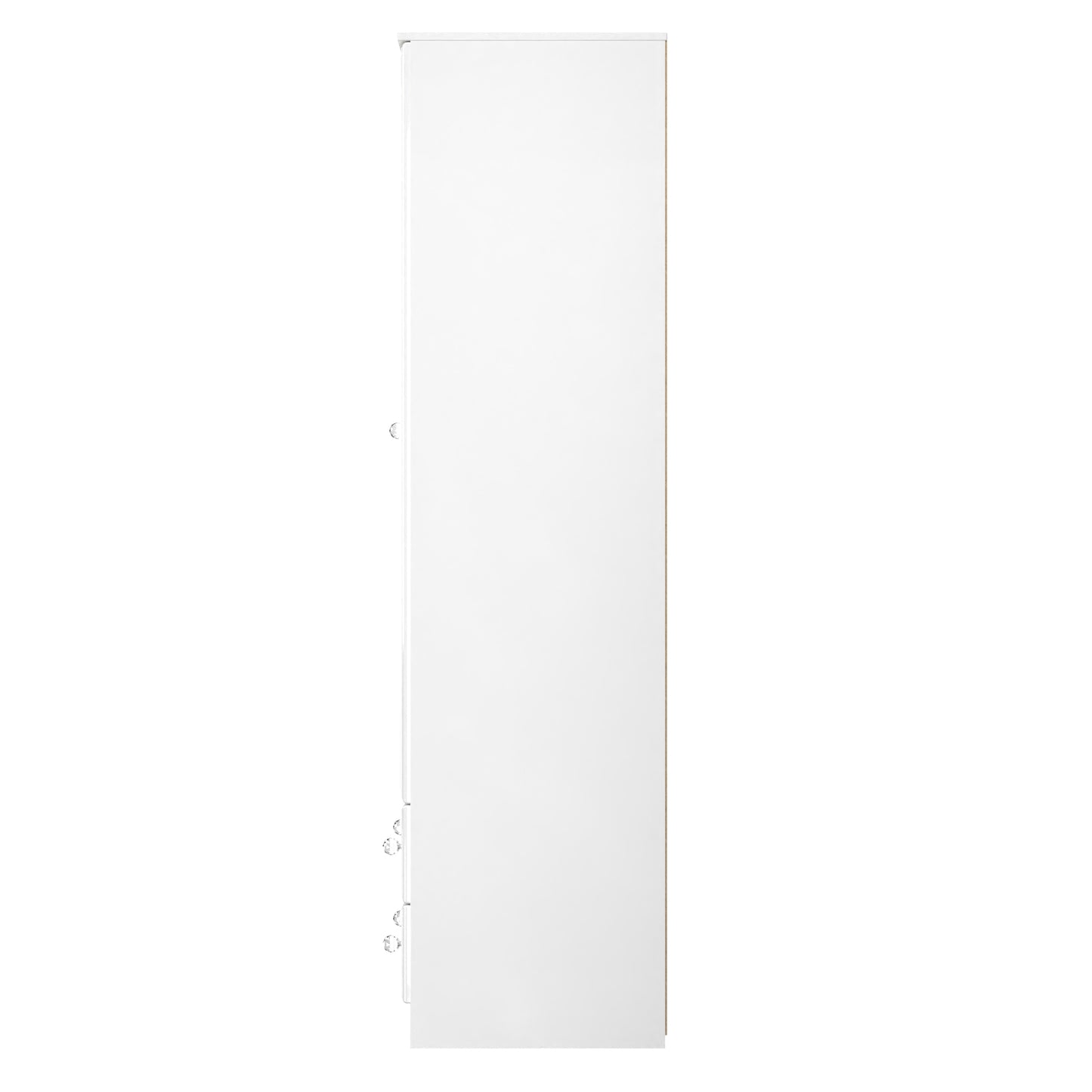 Lisbon White Gloss 2 Door 2 Drawer Wardrobe With Mirror Right Door Sheffield Discount Furniture