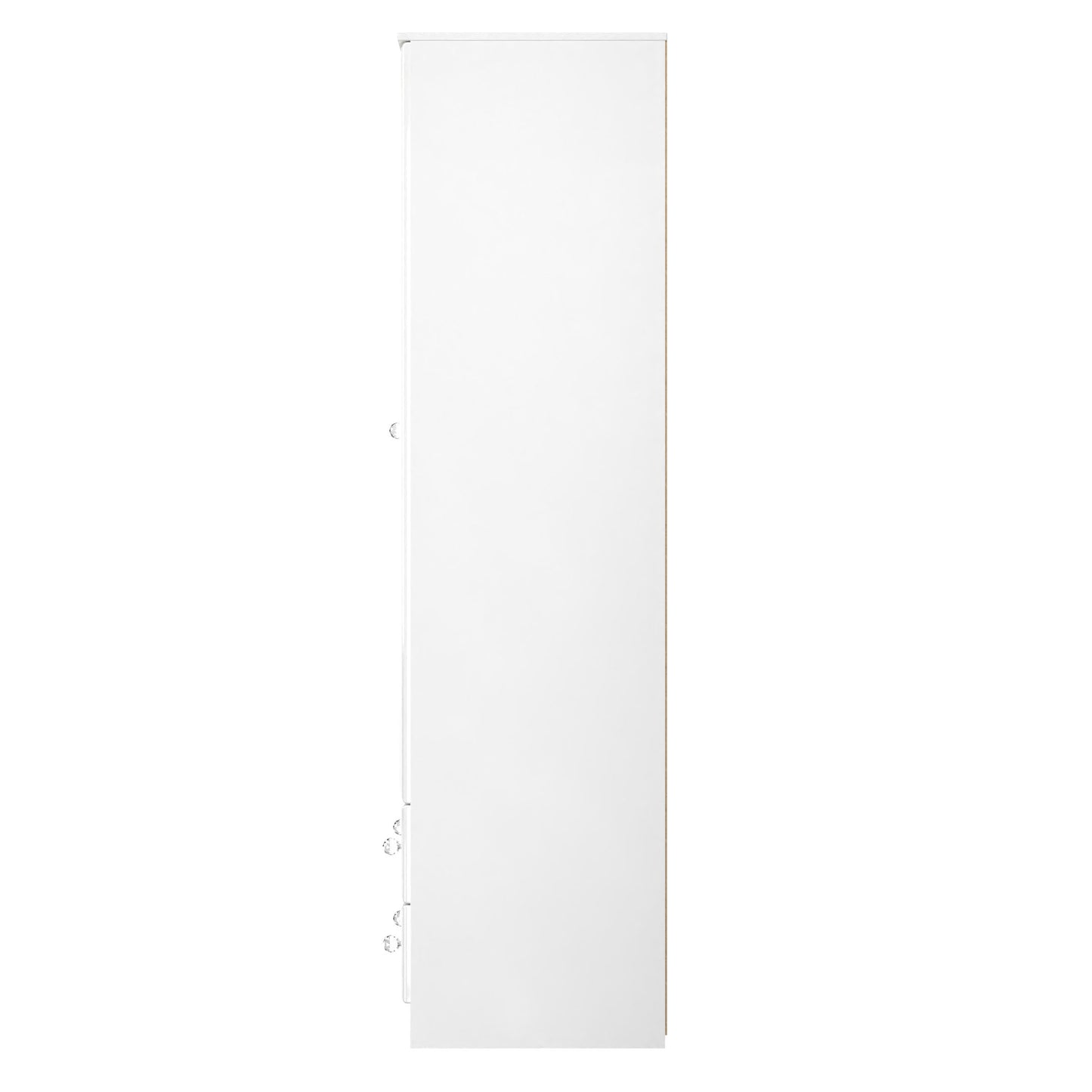 Lisbon White Gloss 2 Door 2 Drawer Wardrobe With Mirror Left Door Sheffield Discount Furniture