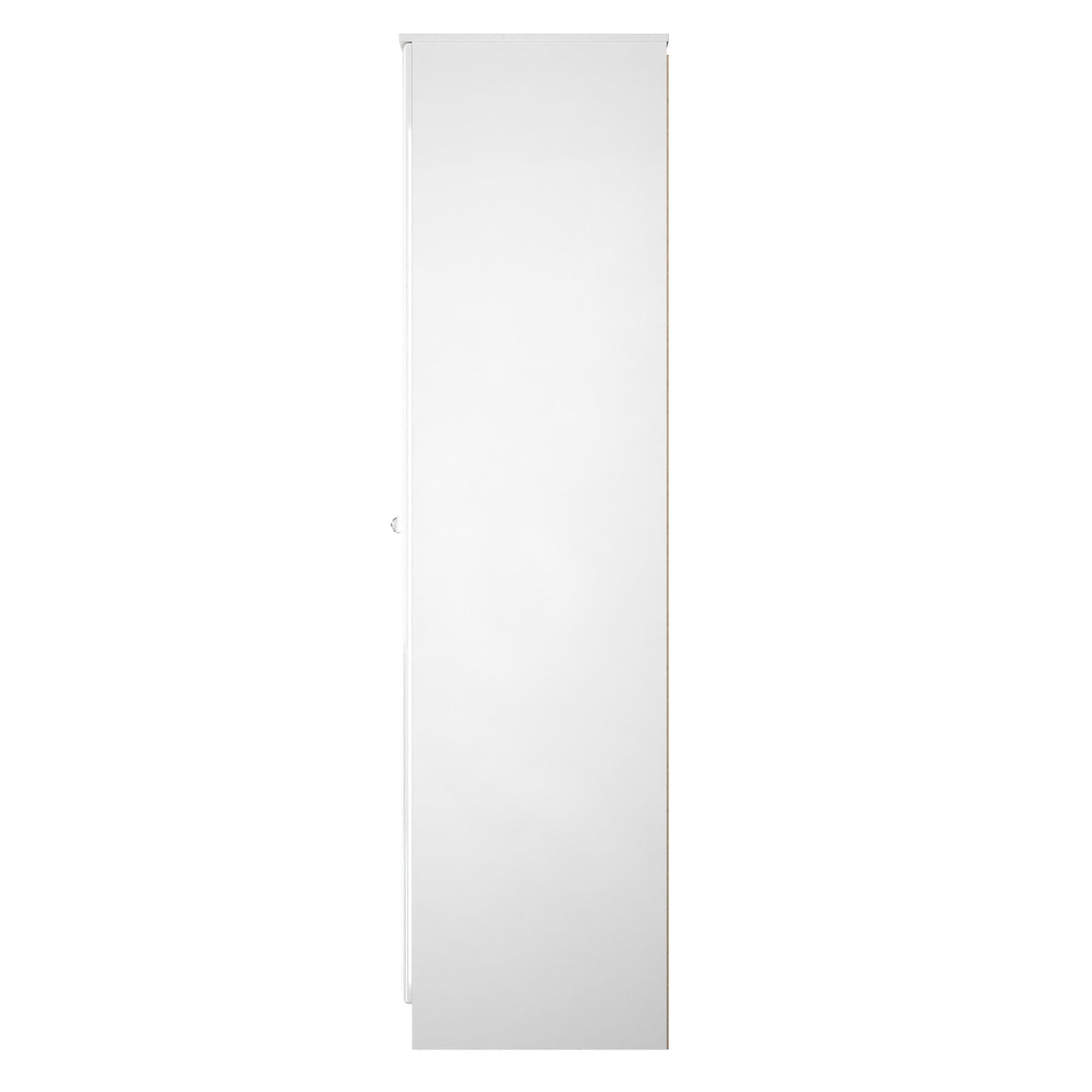 Lisbon White Gloss 2 Door Wardrobe With Mirror Left Door Sheffield Discount Furniture
