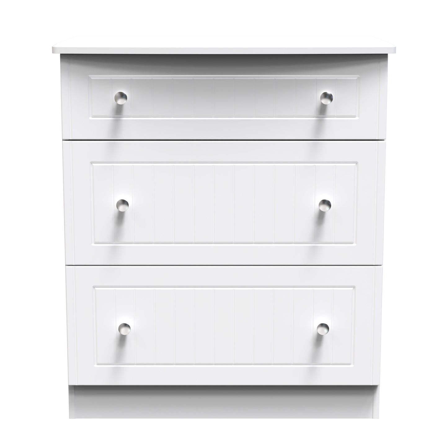 Miami White Matt 3 Drawer Deep Chest Sheffield Discount Furniture
