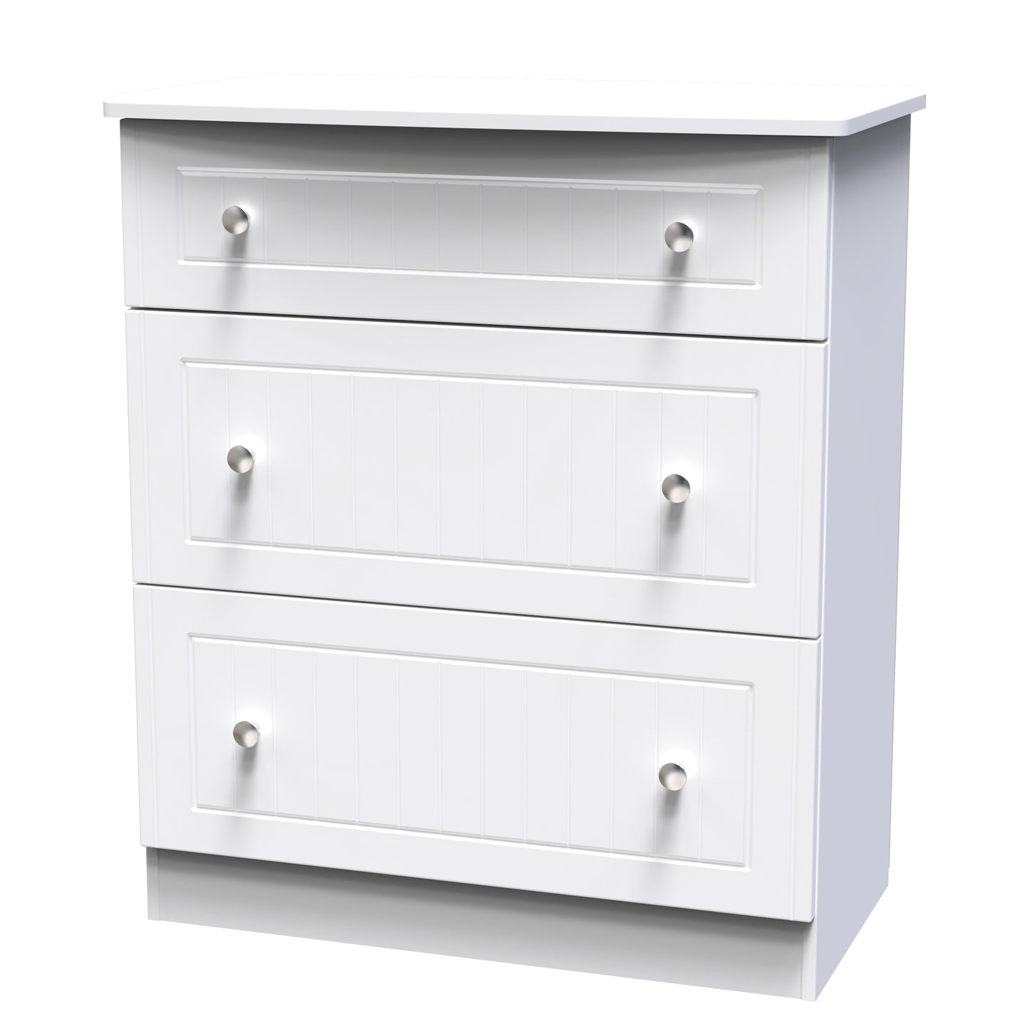 Lisbon White Matt 3 Drawer Deep Chest Sheffield Discount Furniture