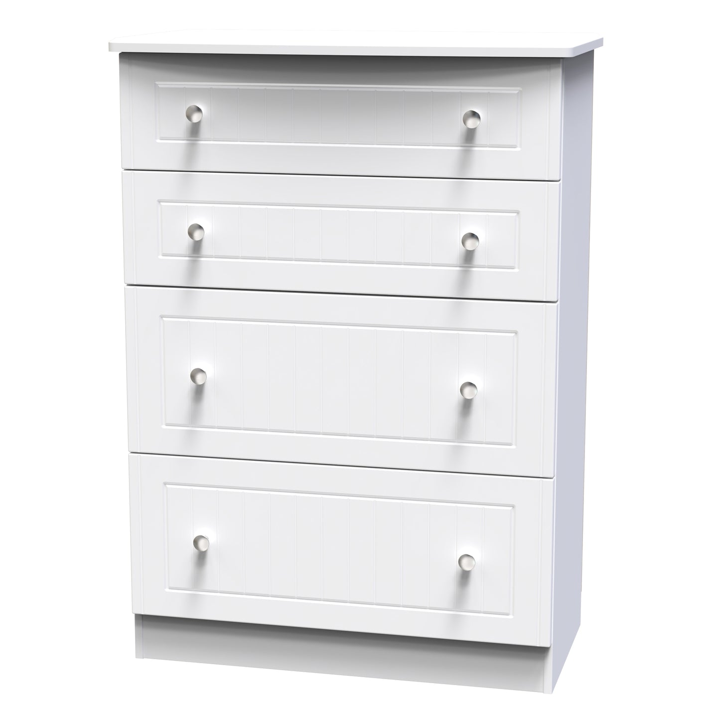 Lisbon White Matt 4 Drawer Deep Chest Sheffield Discount Furniture