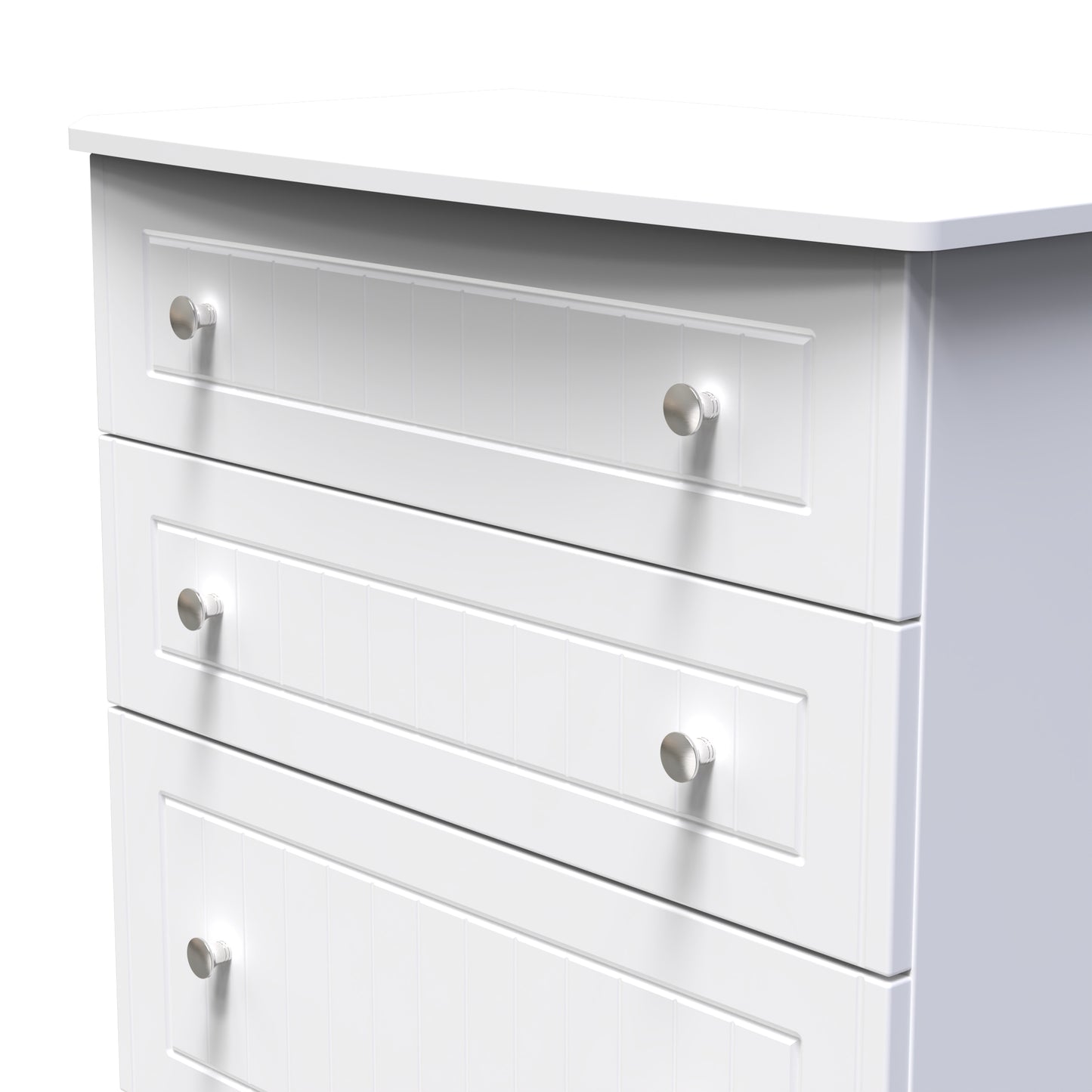 Miami White Matt 4 Drawer Deep Chest Sheffield Discount Furniture
