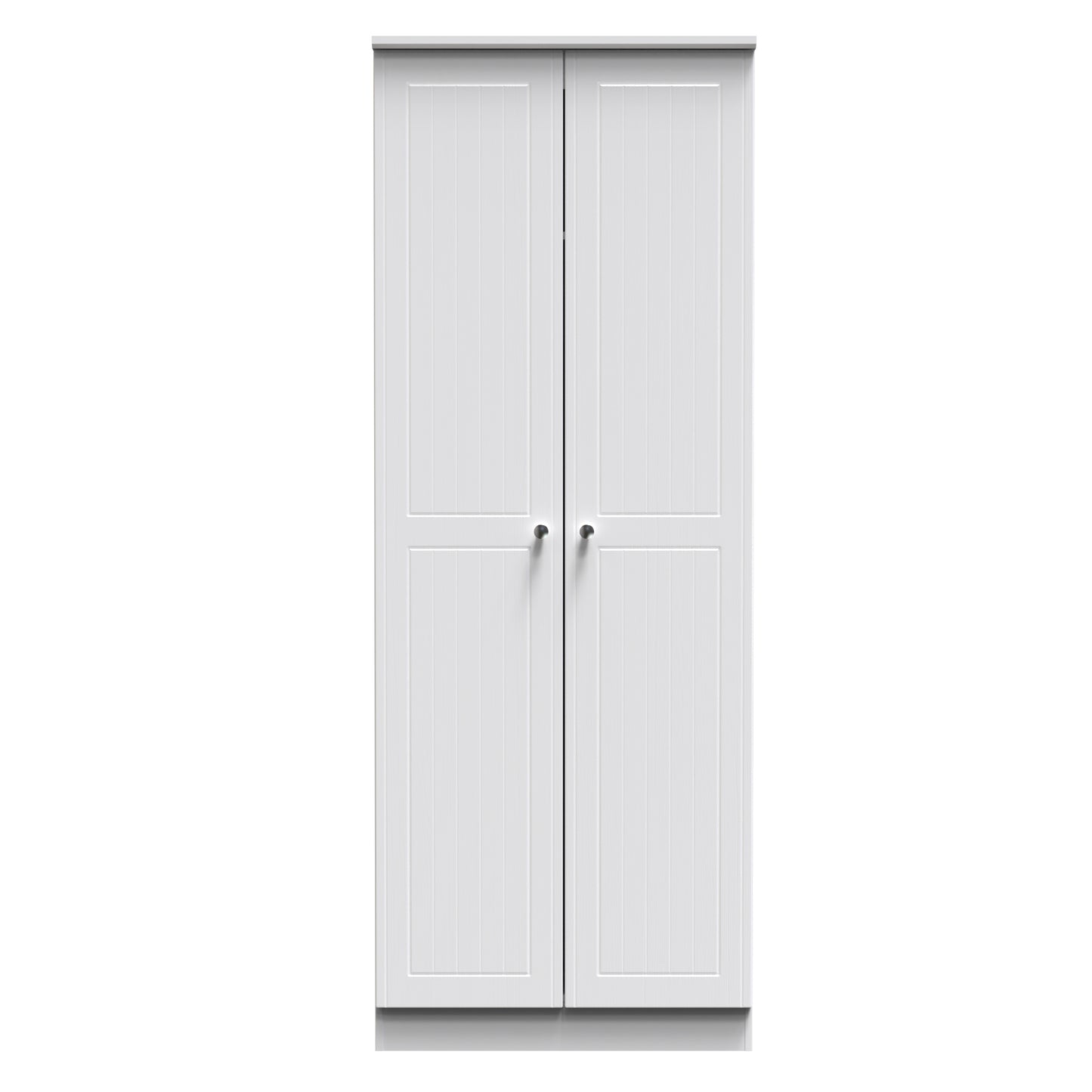 Miami White Matt 2 Door Plain Wardrobe Sheffield Discount Furniture