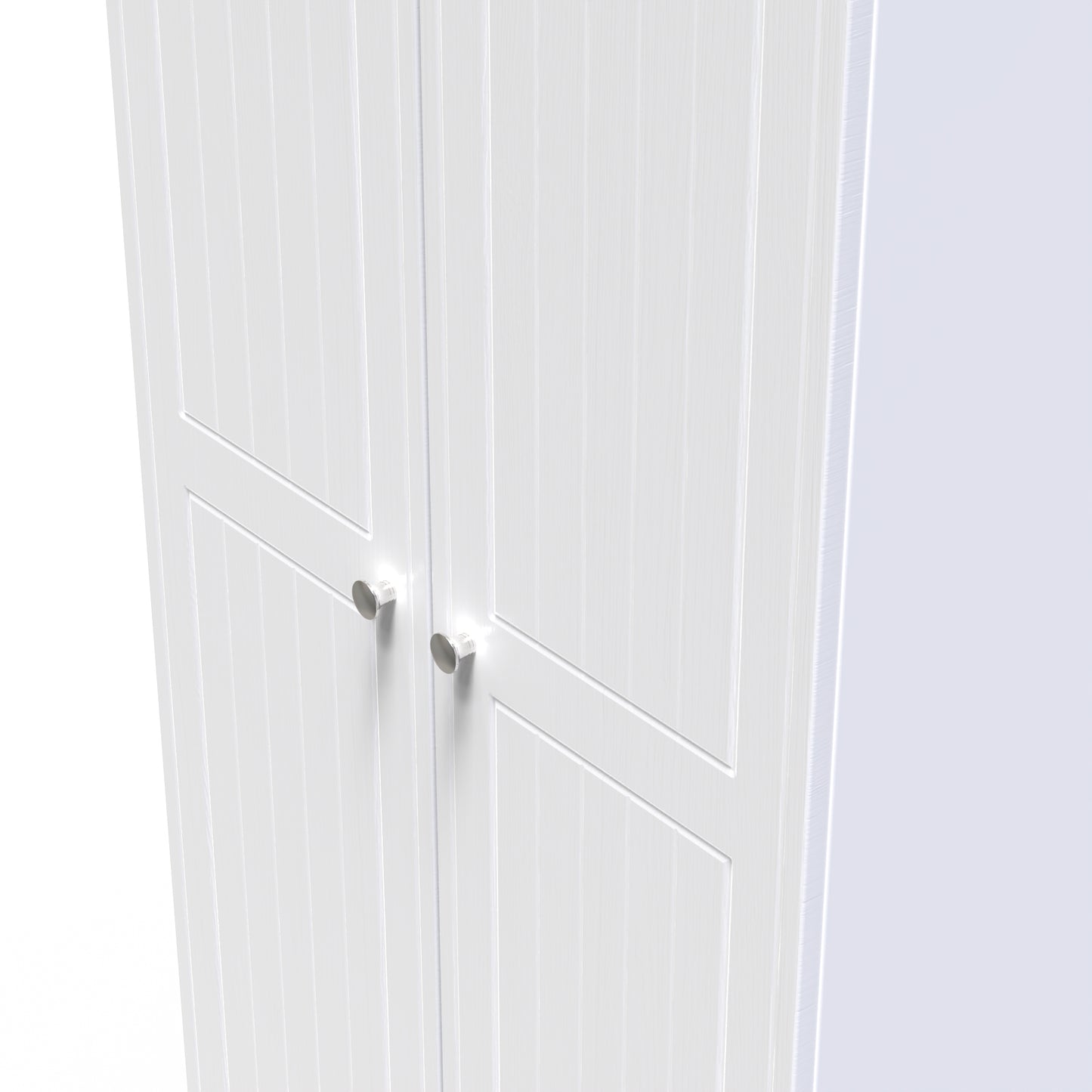 Miami White Matt 2 Door Plain Wardrobe Sheffield Discount Furniture