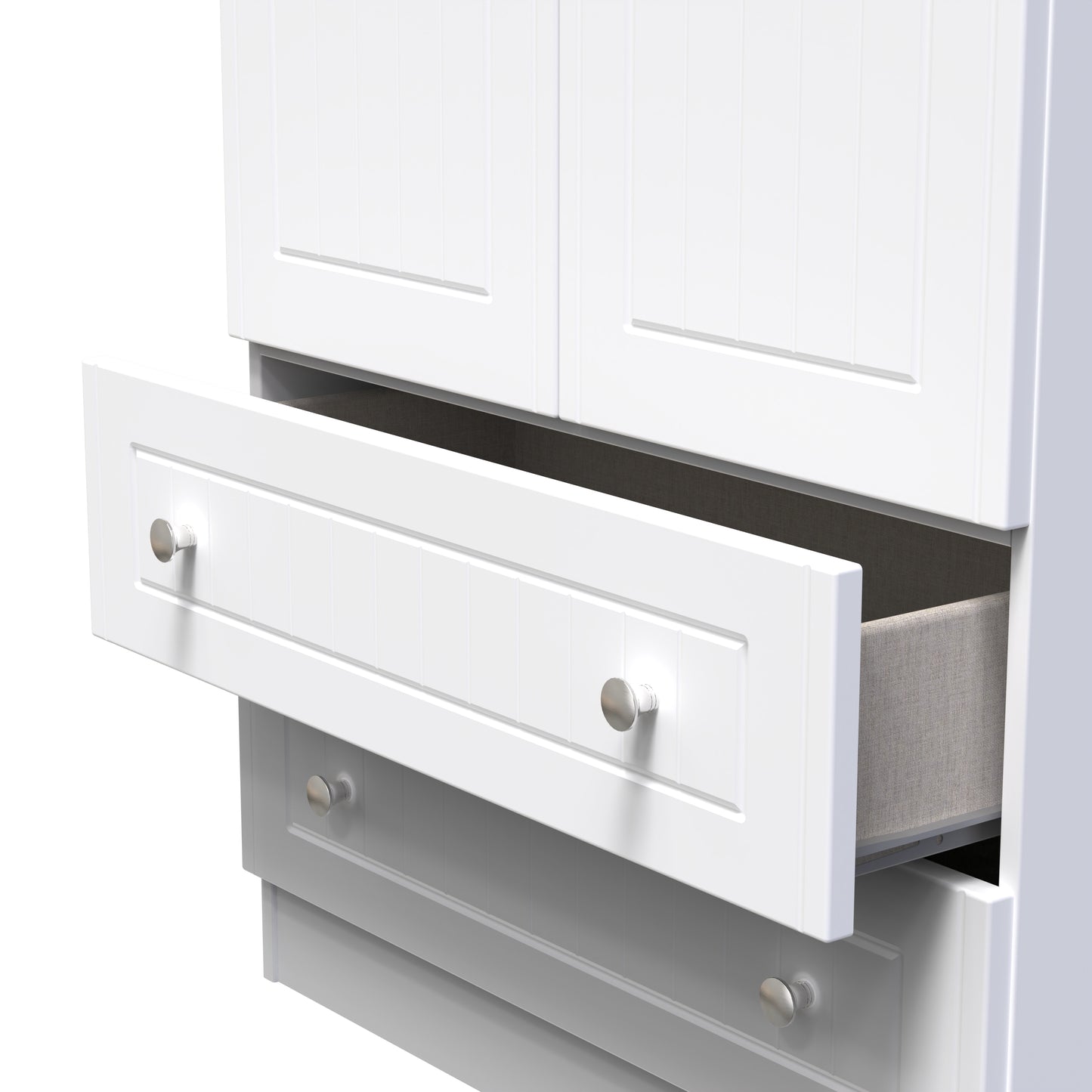 Miami White Matt 2 Door 2 Drawer Wardrobe Sheffield Discount Furniture