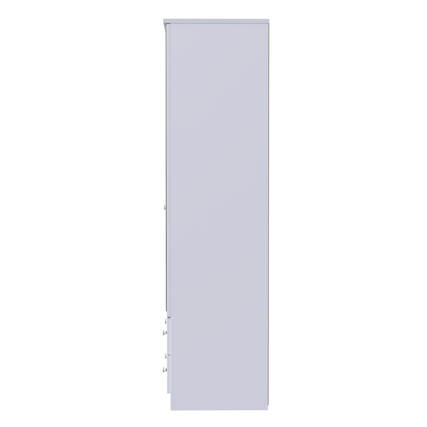 Miami White Matt 2 Door 2 Drawer Wardrobe With Mirror Right Door Sheffield Discount Furniture