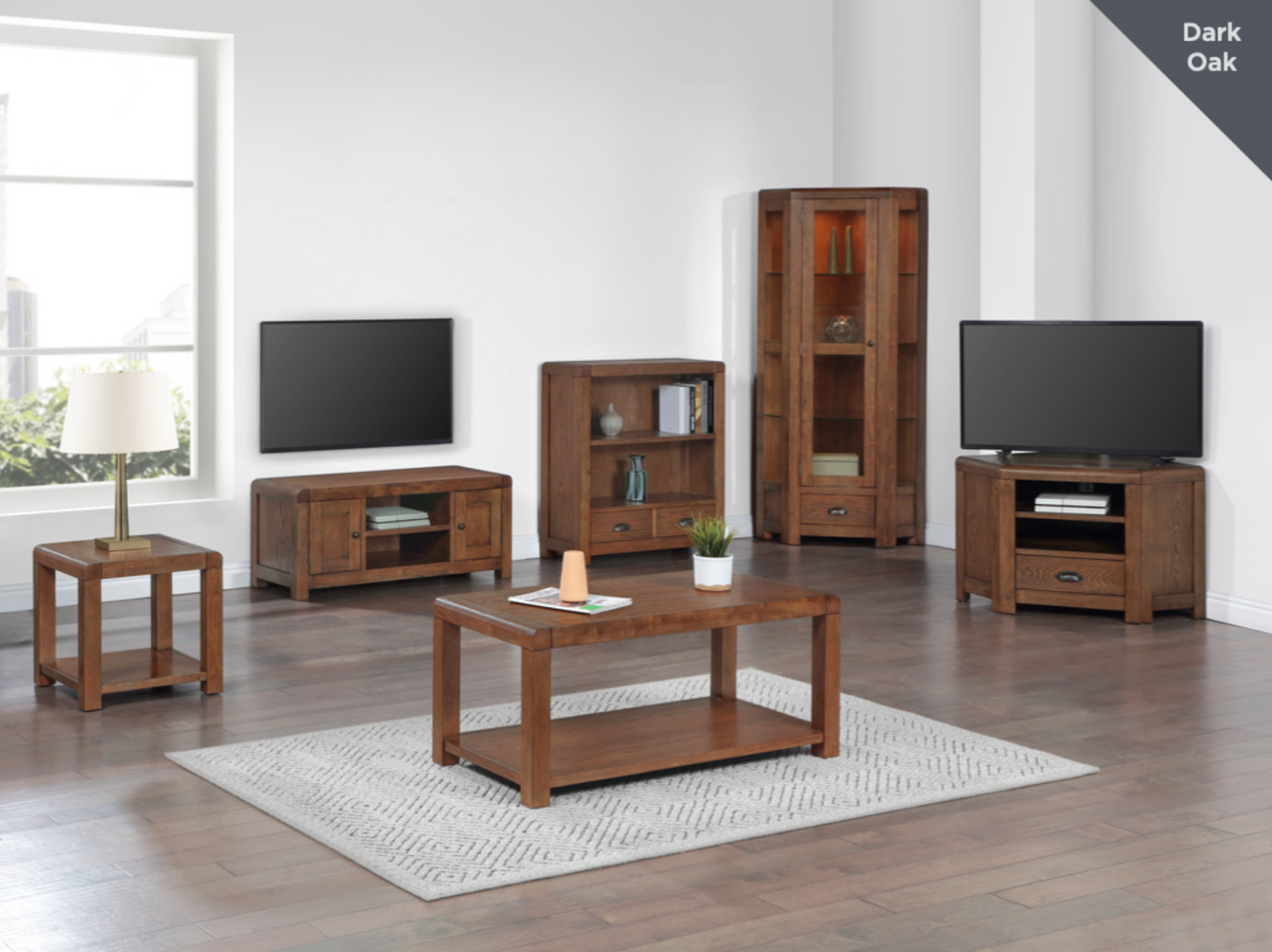 Oakridge Dark Oak Coffee Table with Shelf Living Room / Coffee Tables Sheffield Discount Furniture