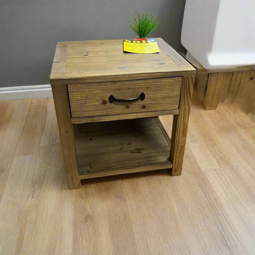 Wooden End Table With Drawer & Shelf Sheffield Discount Furniture