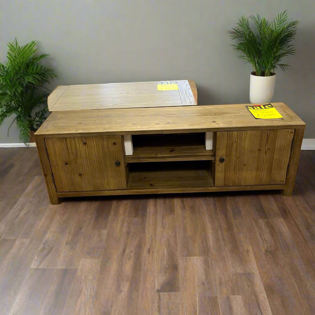 Wooden TV Unit 2 Door And Shelves Sheffield Discount Furniture