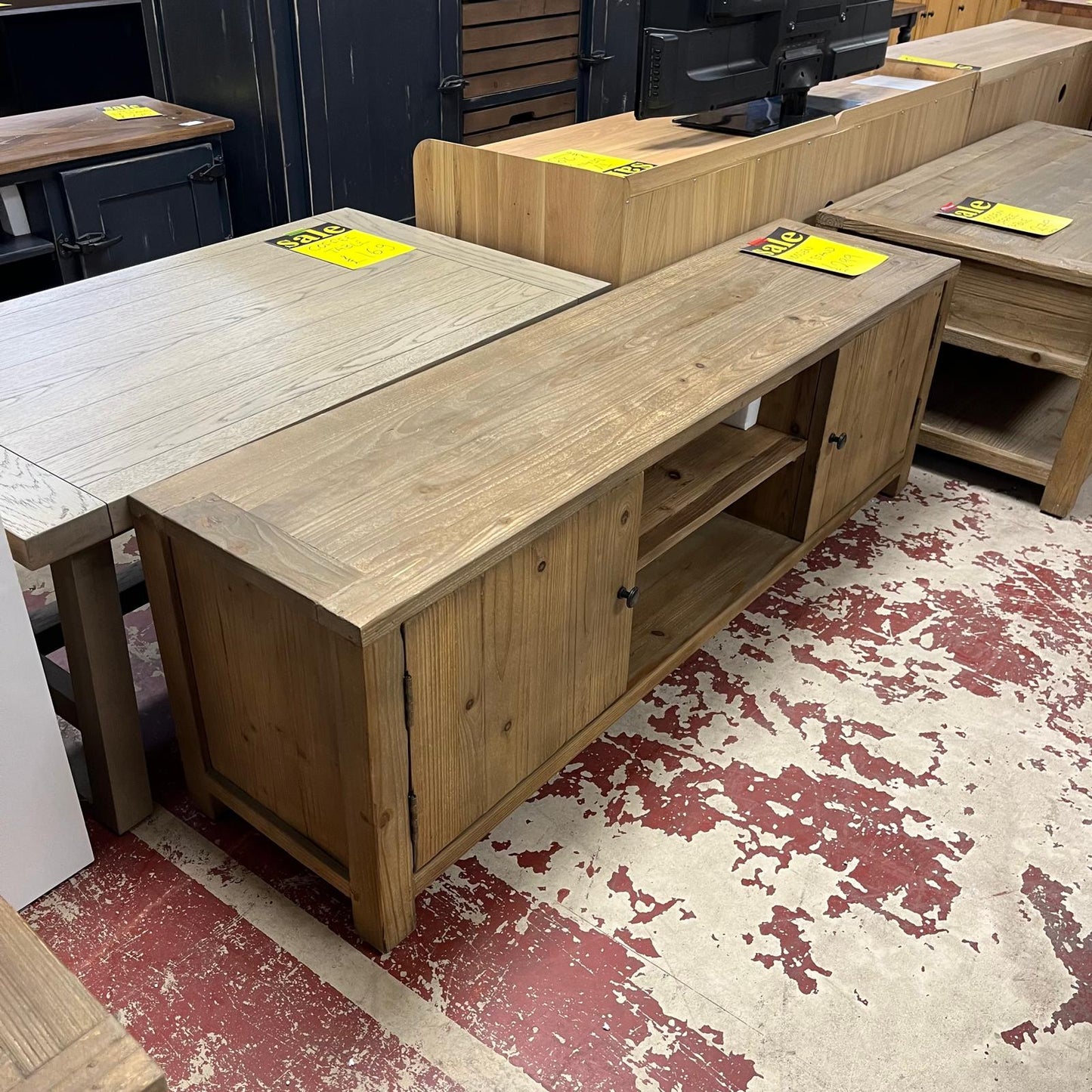 Wooden TV Unit 2 Door And Shelves Sheffield Discount Furniture