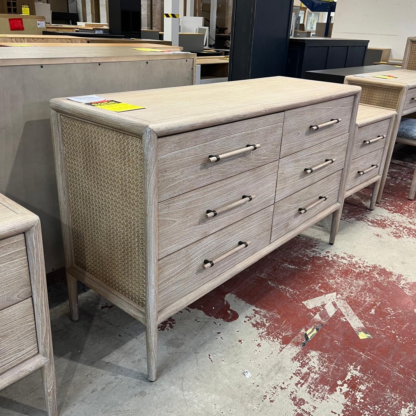 Tressage 6 Drawer Chest Wood Wide Sheffield Discount Furniture