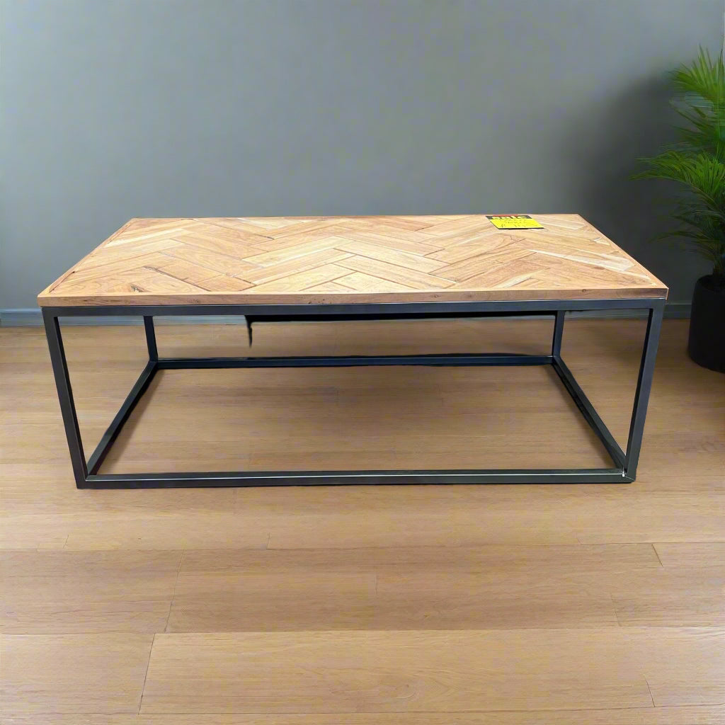 Chevron Wood Top Coffee Table Sheffield Discount Furniture