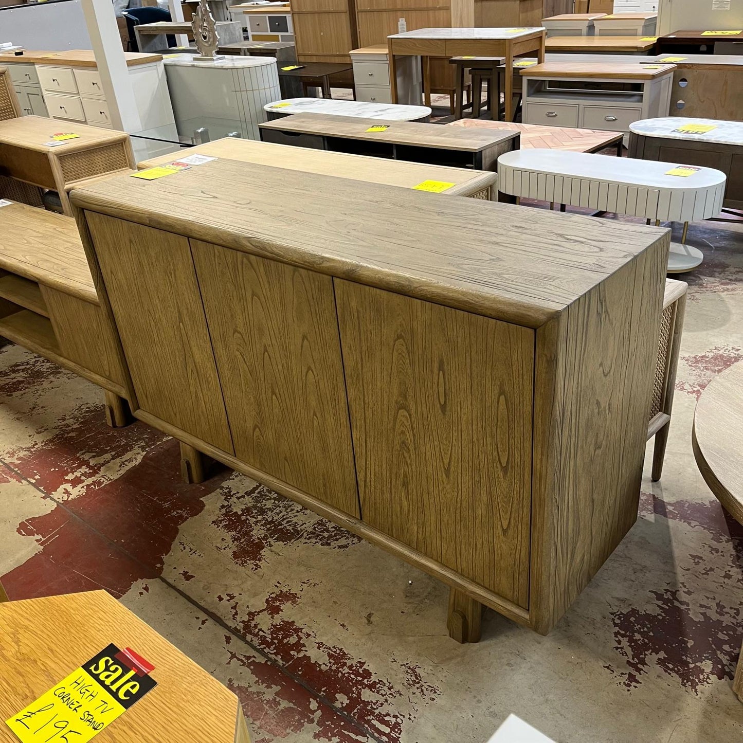 Basset Sideboard 3 Door Wood Sheffield Discount Furniture