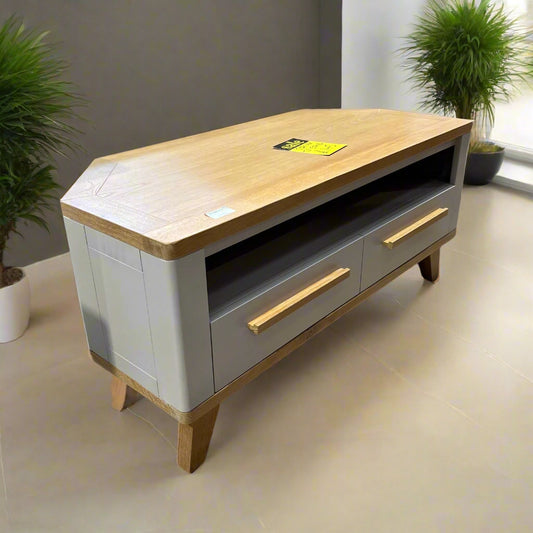 Low Corner TV Stand 2 Drawer And Shelf Sheffield Discount Furniture
