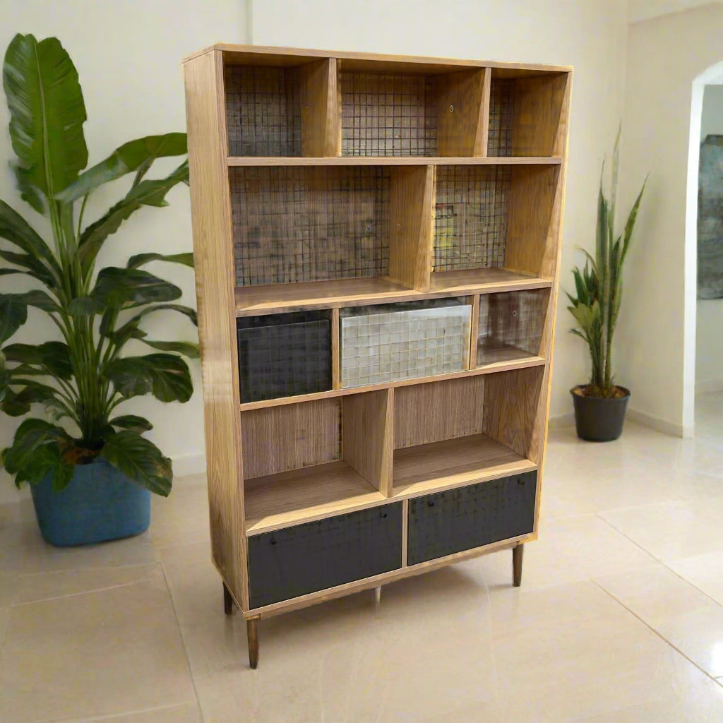 Wide Bookcase With Drawers And Baskets Sheffield Discount Furniture