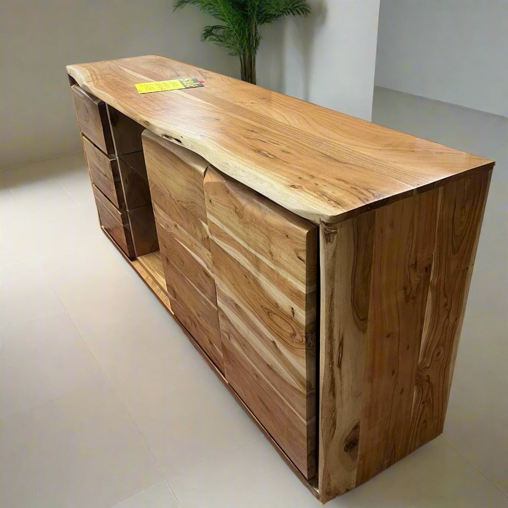 Large Wooden Sideboard 2 Door 3 Drawer Sheffield Discount Furniture