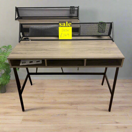 Wood And Metal Black Desk Sheffield Discount Furniture
