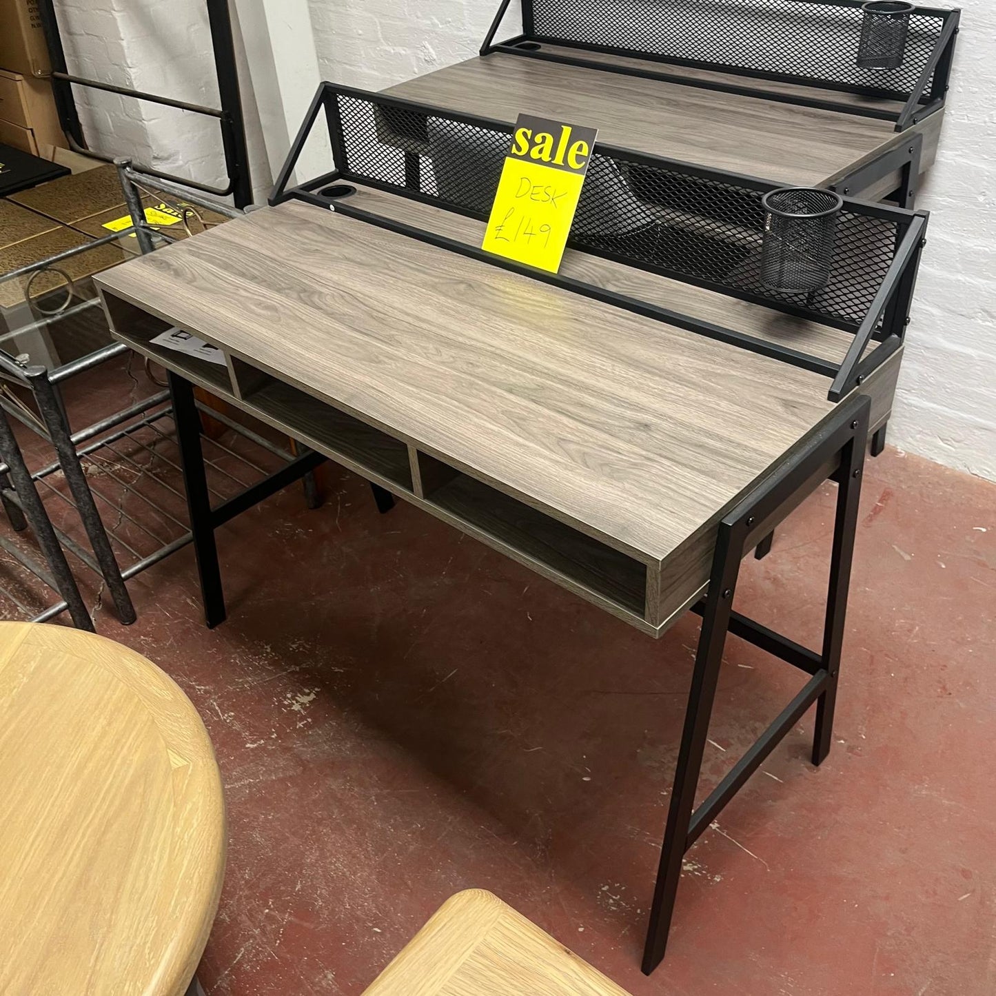 Wood And Metal Black Desk Sheffield Discount Furniture