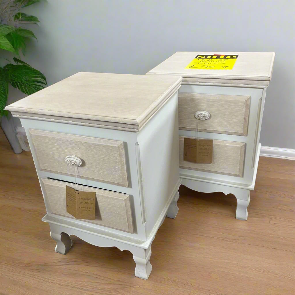 Pair Of Bedside Tables 2 Drawer Sheffield Discount Furniture