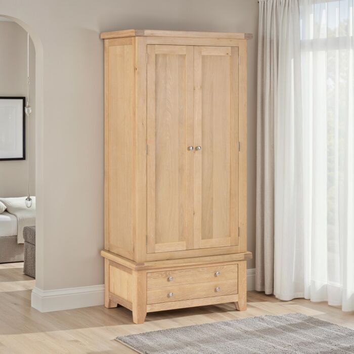 Windi 2 Door 1 Drawer Wardrobe Oak Oak Sheffield Discount Furniture