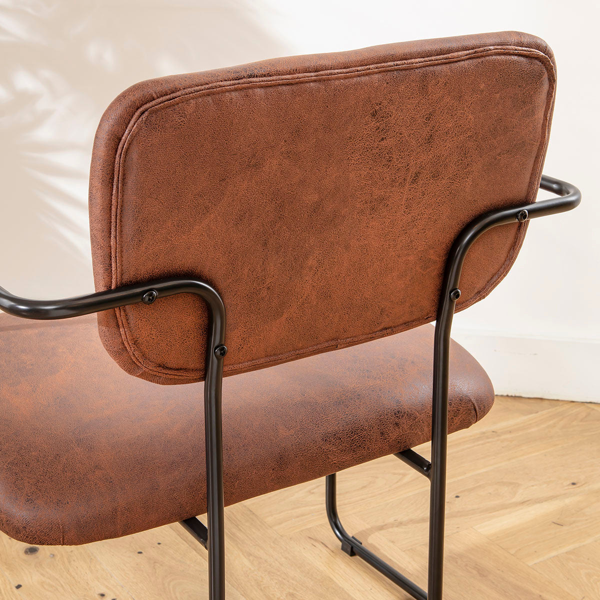 Sasha Faux Leather Carver Dining Chair Antique Brown dining chair Such Comfort