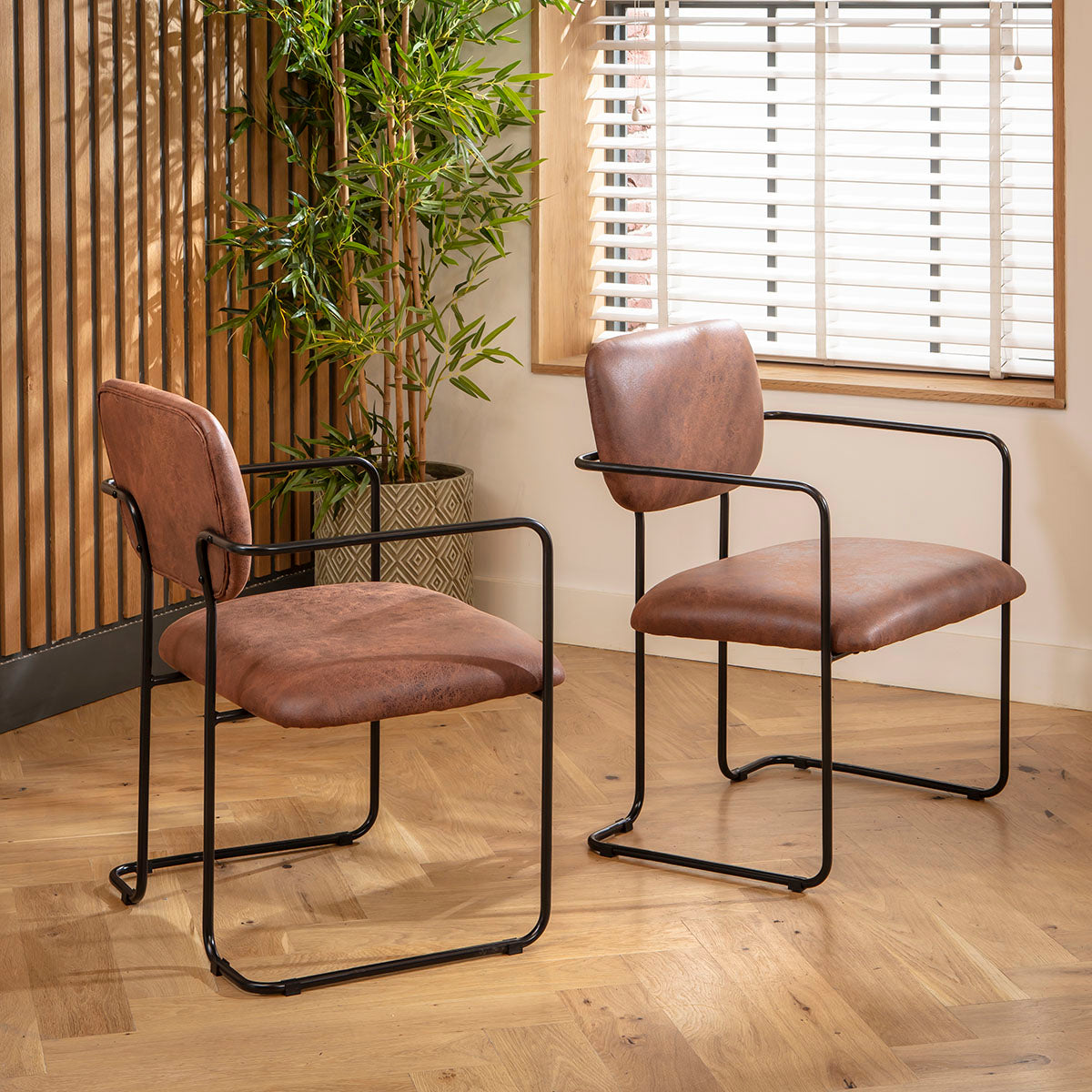Sasha Faux Leather Carver Dining Chair Antique Brown dining chair Such Comfort