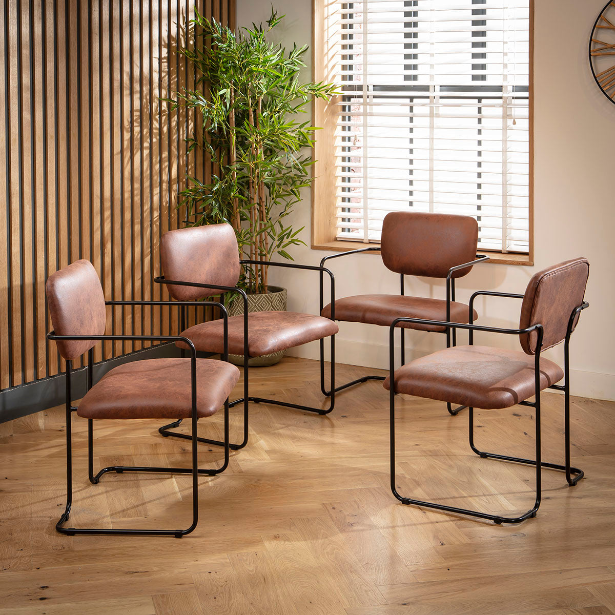 Sasha Faux Leather Carver Dining Chair Antique Brown dining chair Such Comfort