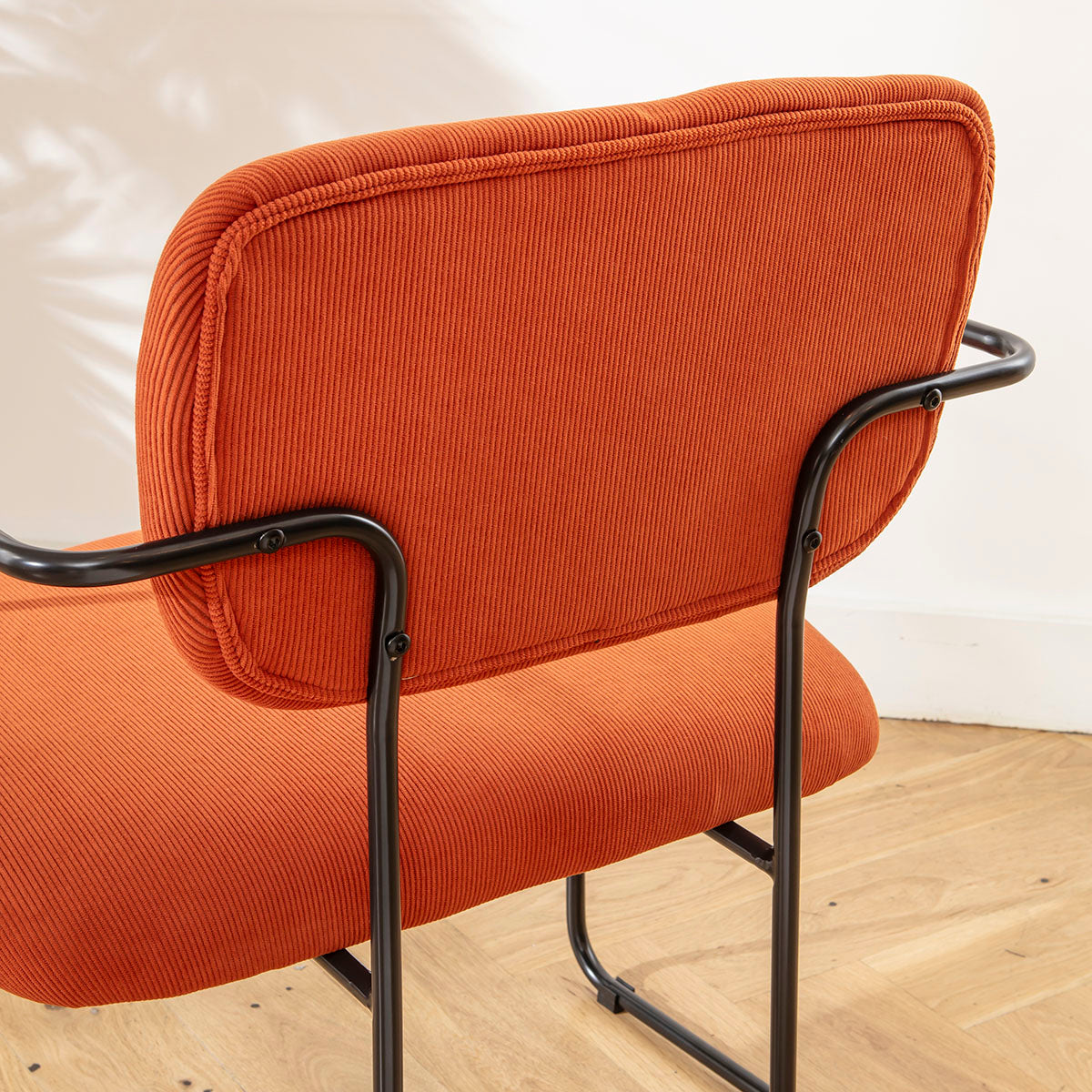 Sasha Cord Fabric Carver Dining Chair Terracotta Orange dining chair Such Comfort