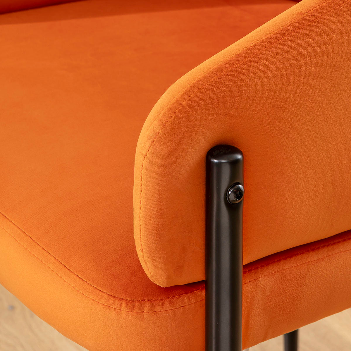 Loki Velvet Carver Dining Chair Burnt Orange dining chair Such Comfort