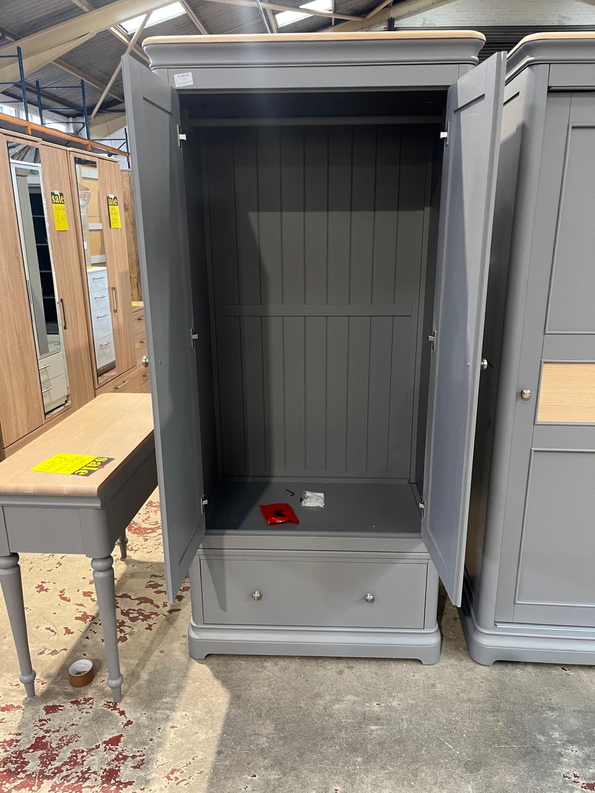 Pebble 2 Door 1 Drawer Wardrobe Sheffield Discount Furniture