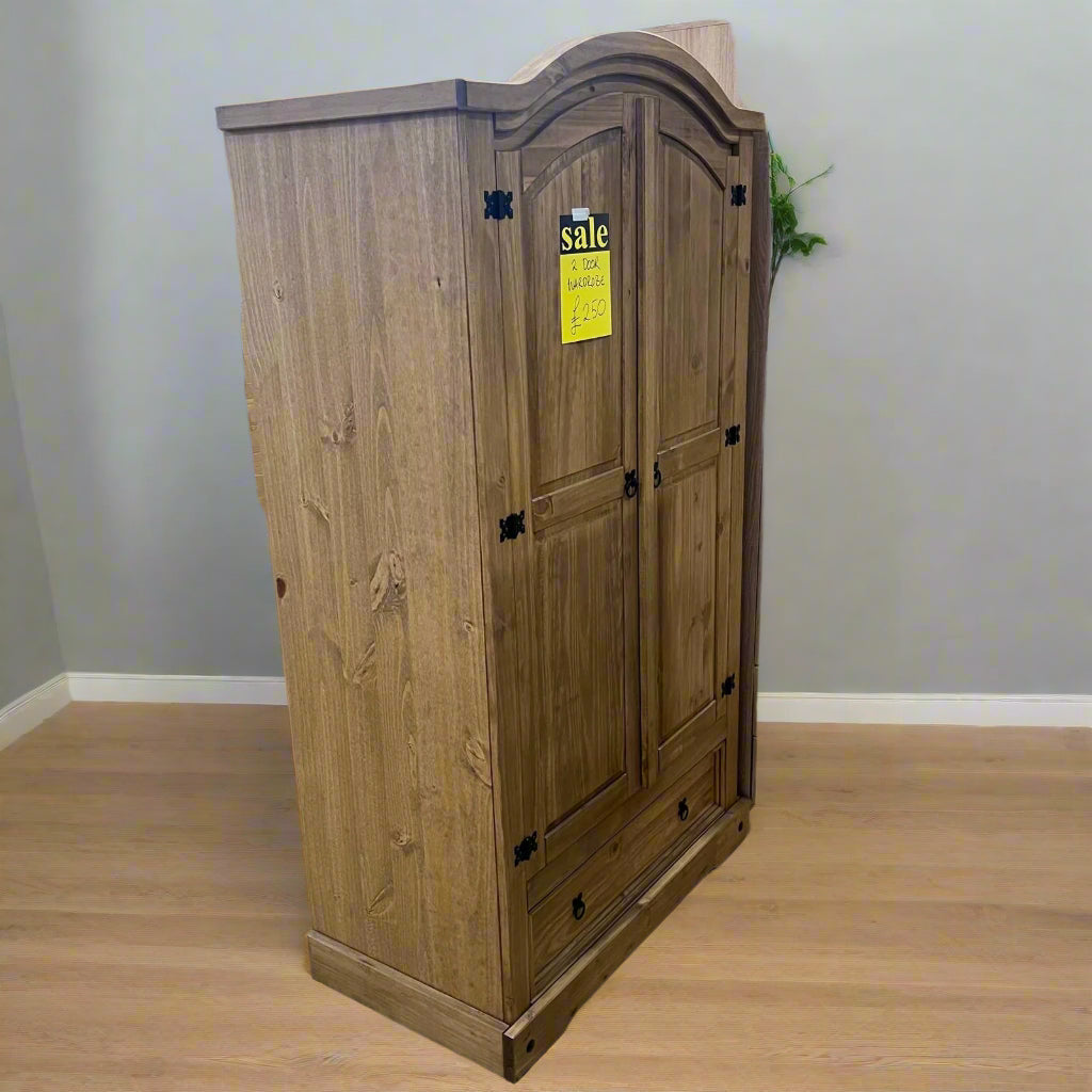 Corona 2 Door 1 Drawer Pine Wardrobe Sheffield Discount Furniture
