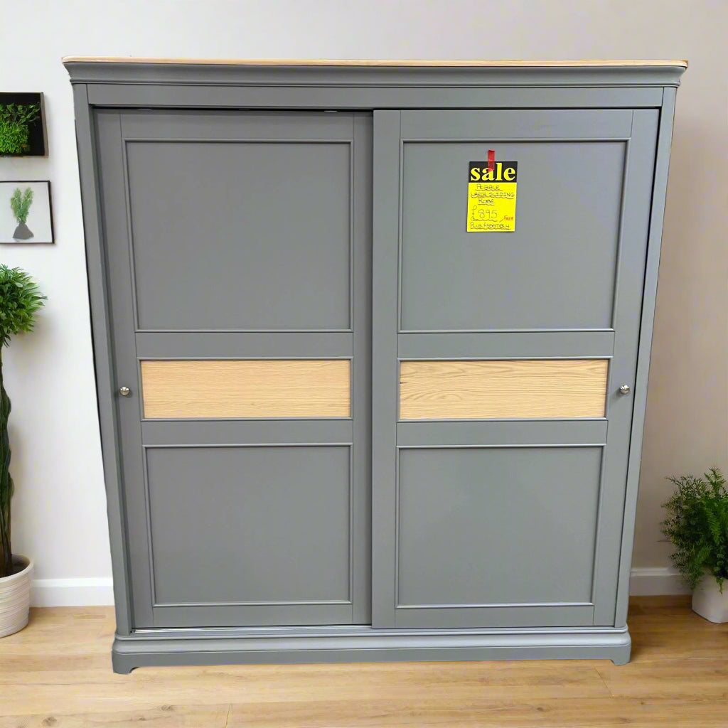Pebble Large Sliding Wardrobe Grey Sheffield Discount Furniture