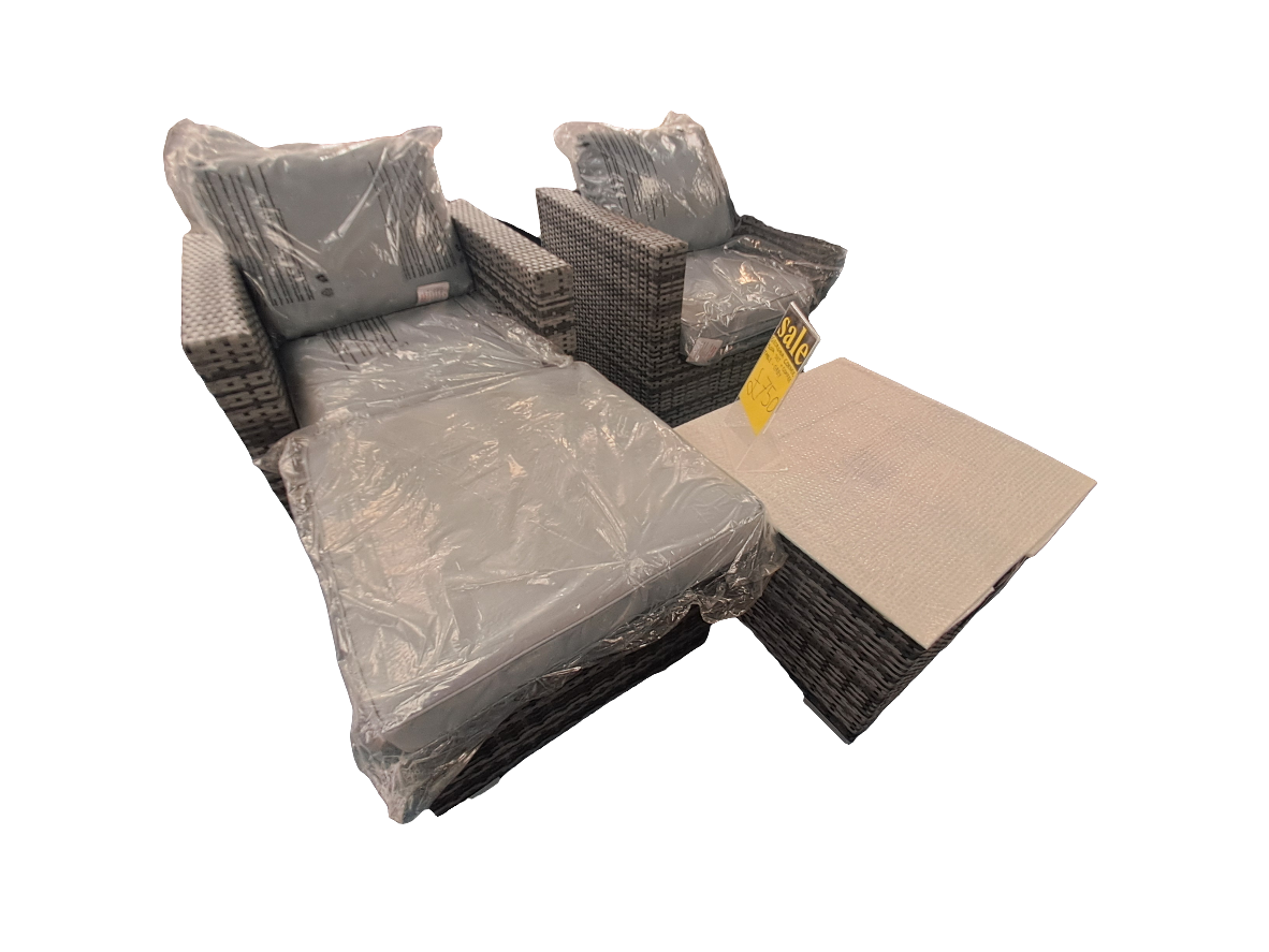 Georgina grey corner set - 5 seater + coffee + footstool