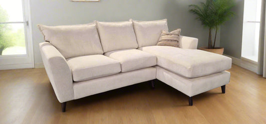 Sophie Chaise Cream Sofa Sheffield Discount Furniture