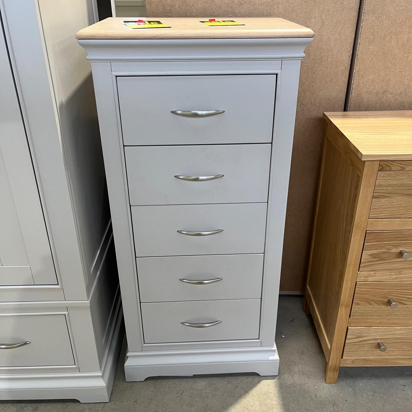 Cobble Tall Boy Chest Of 5 Drawers Sheffield Discount Furniture