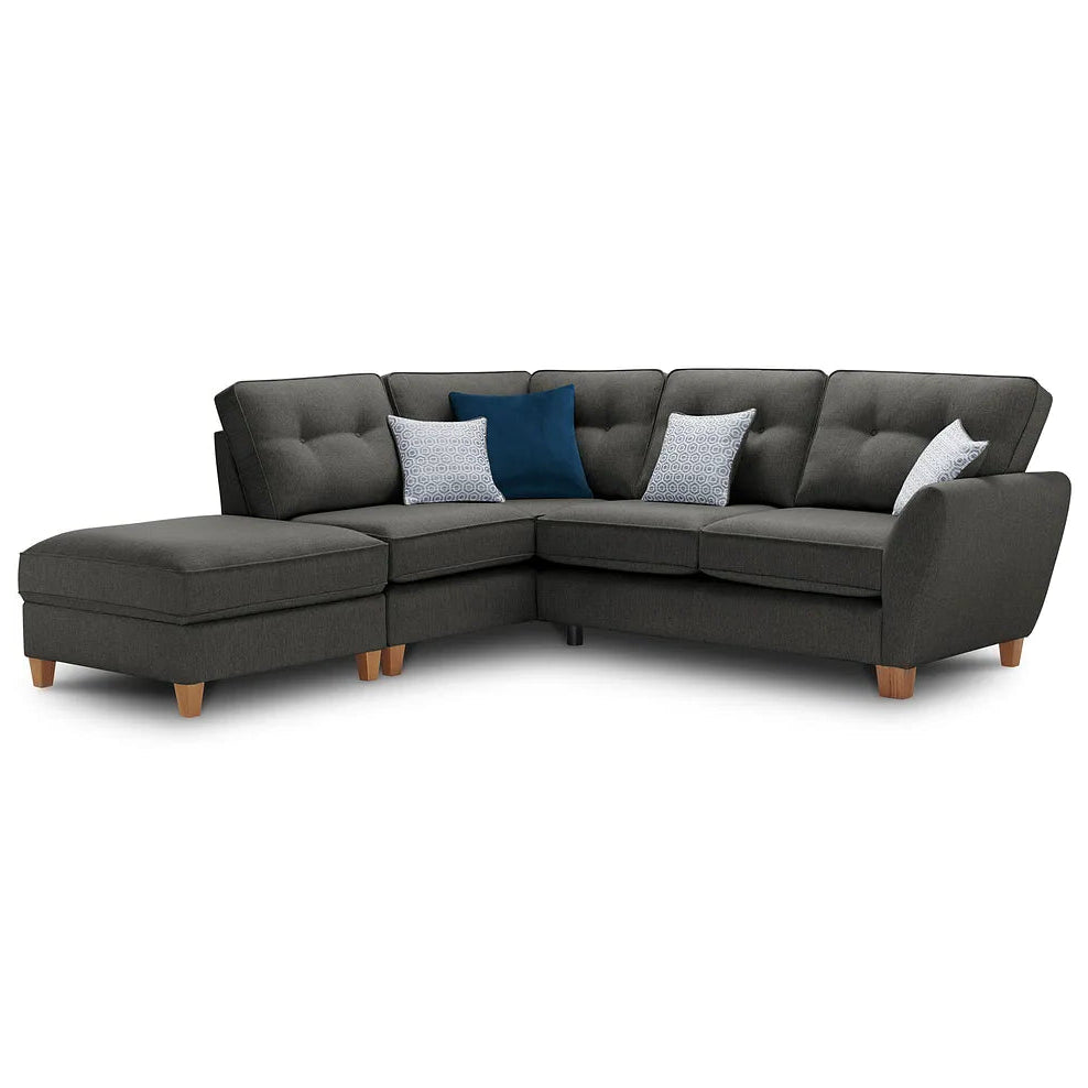 Inca Corner Sofa Right Hand Charcoal Sheffield Discount Furniture